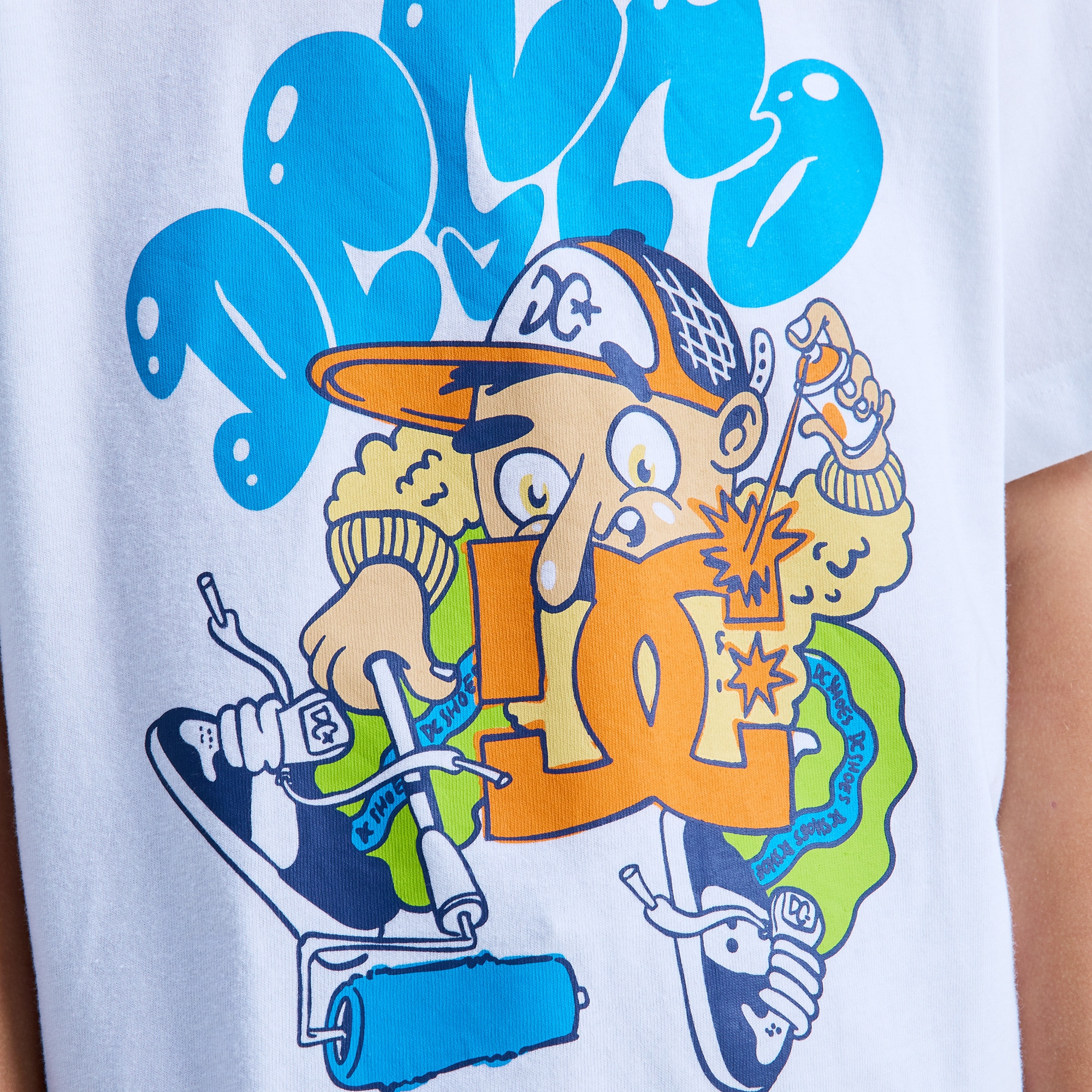 Camiseta de niños Rollpainter DC Shoes - Blanco Blanco-4