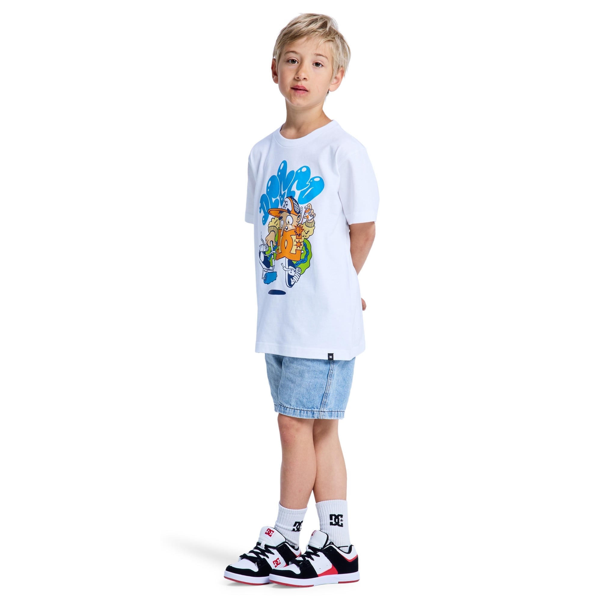 Camiseta de niños Rollpainter DC Shoes - Blanco Blanco-5