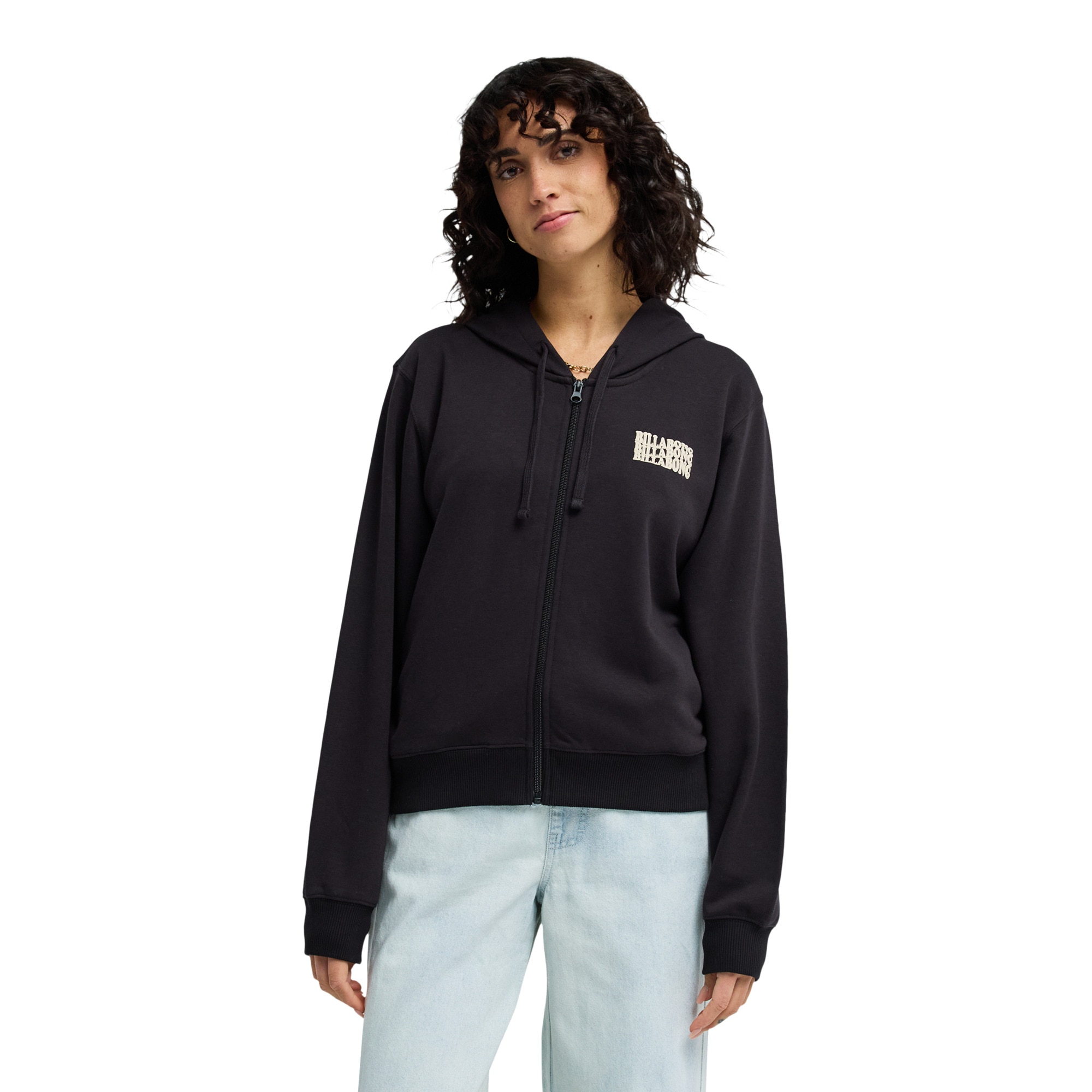 Imagen 0 de Sudadera de mujer Zip Family Billabong Negro