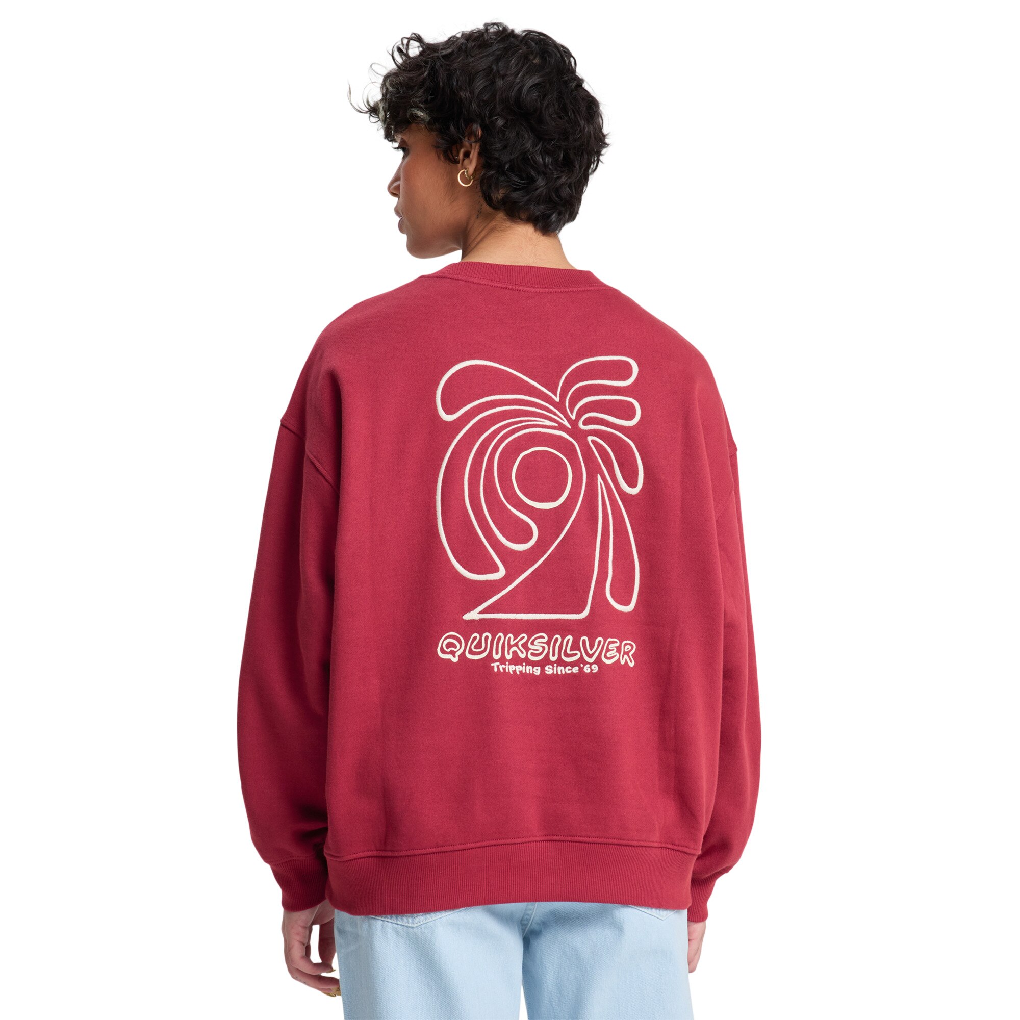 Sudadera de cuello redondo para mujer Estándar - Rojo Rojo-2