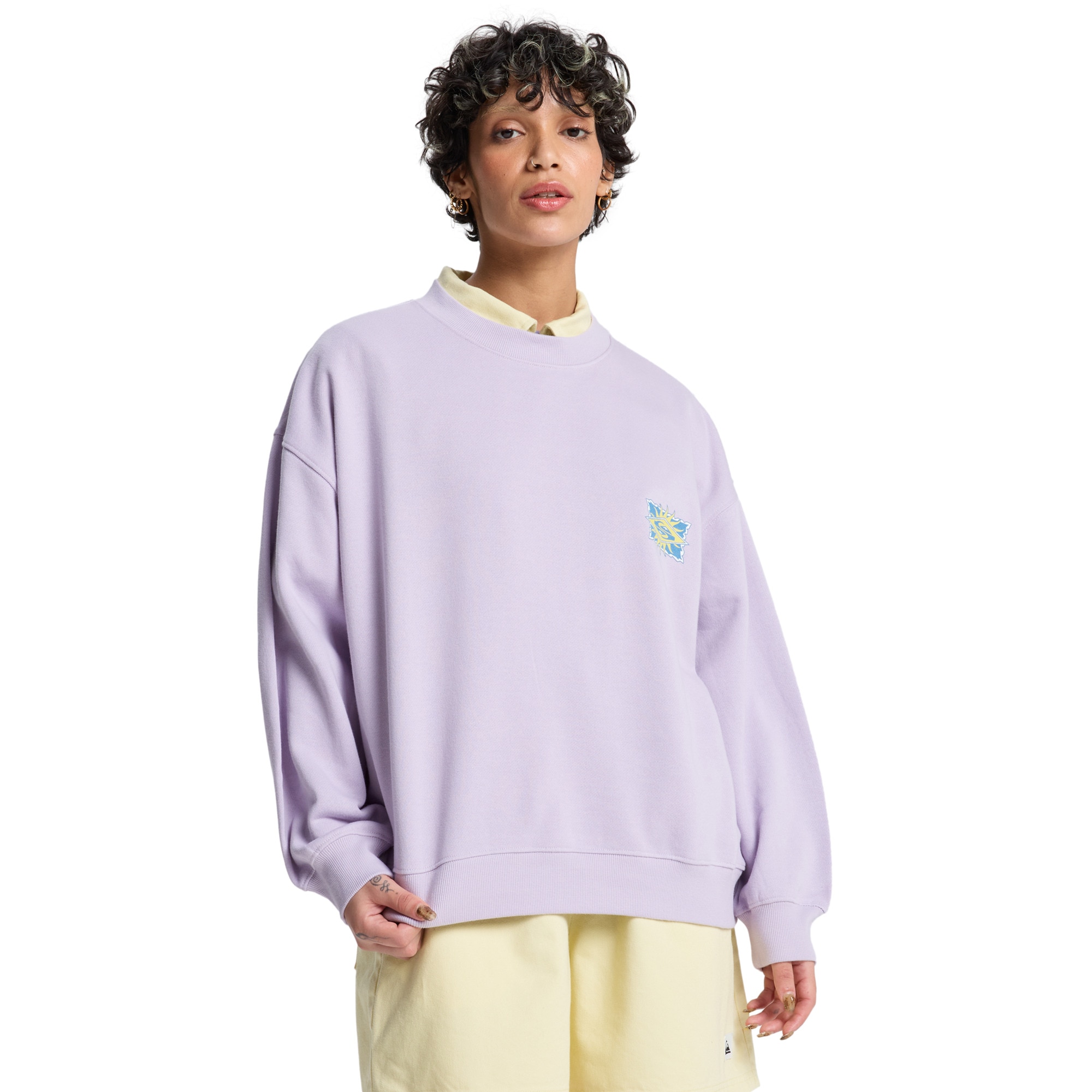 Sudadera de cuello redondo para mujer Estándar - Morado Morado-1