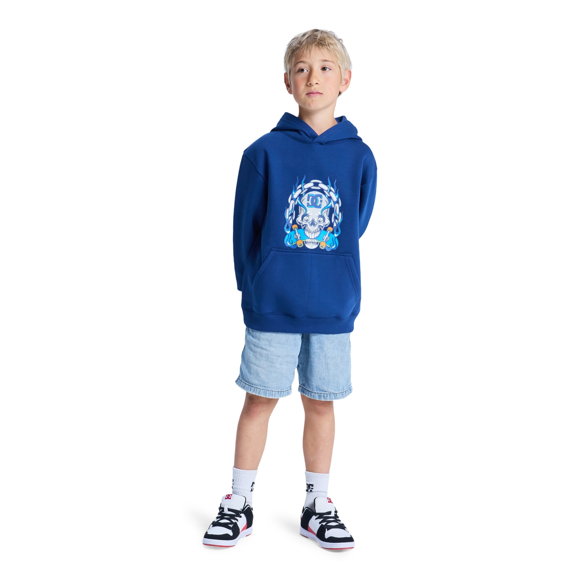 Sudadera de niños Burning Skull DC Shoes - Azul Azul-5