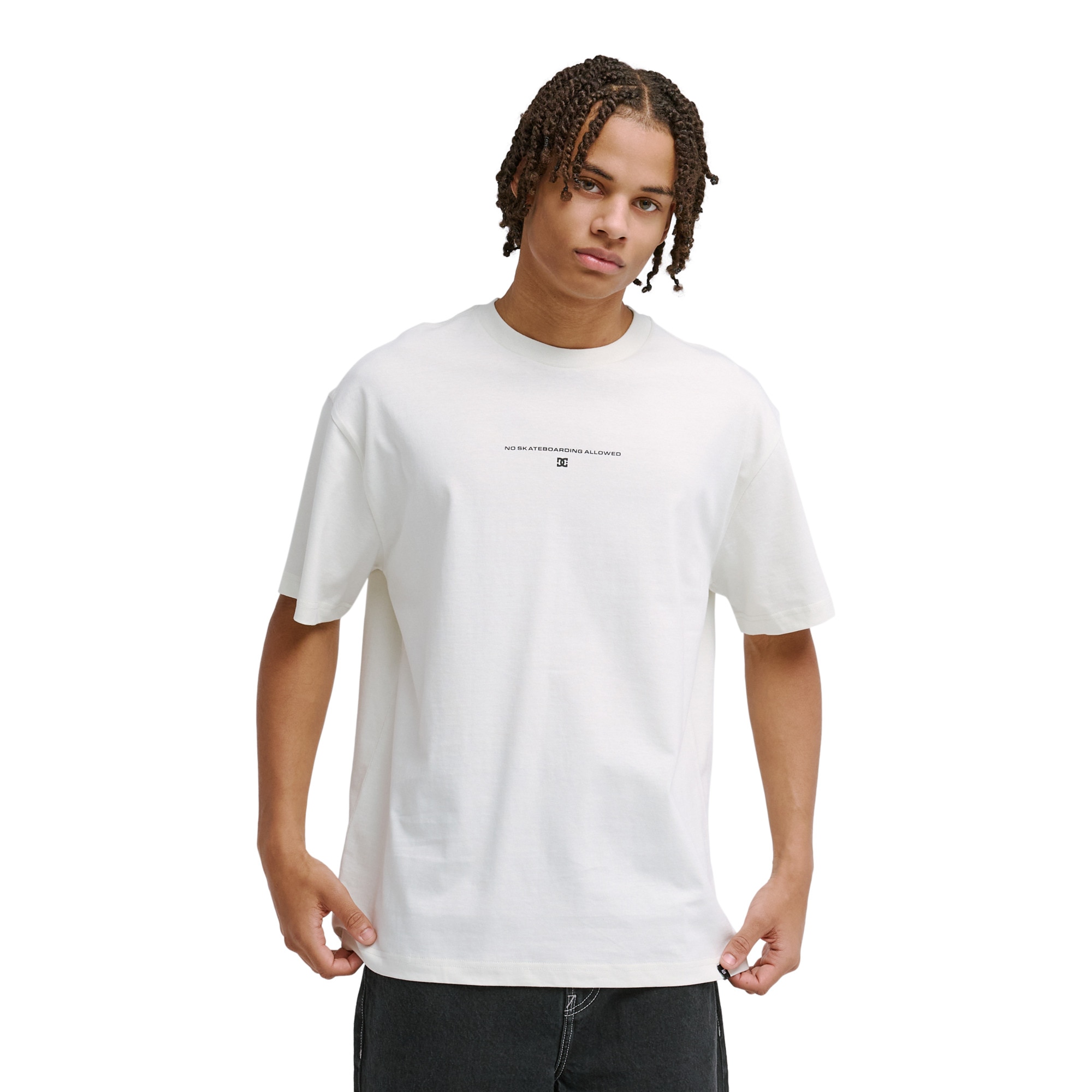 Camiseta de hombre No Skateboard Allowed DC Shoes - Blanco Blanco-1