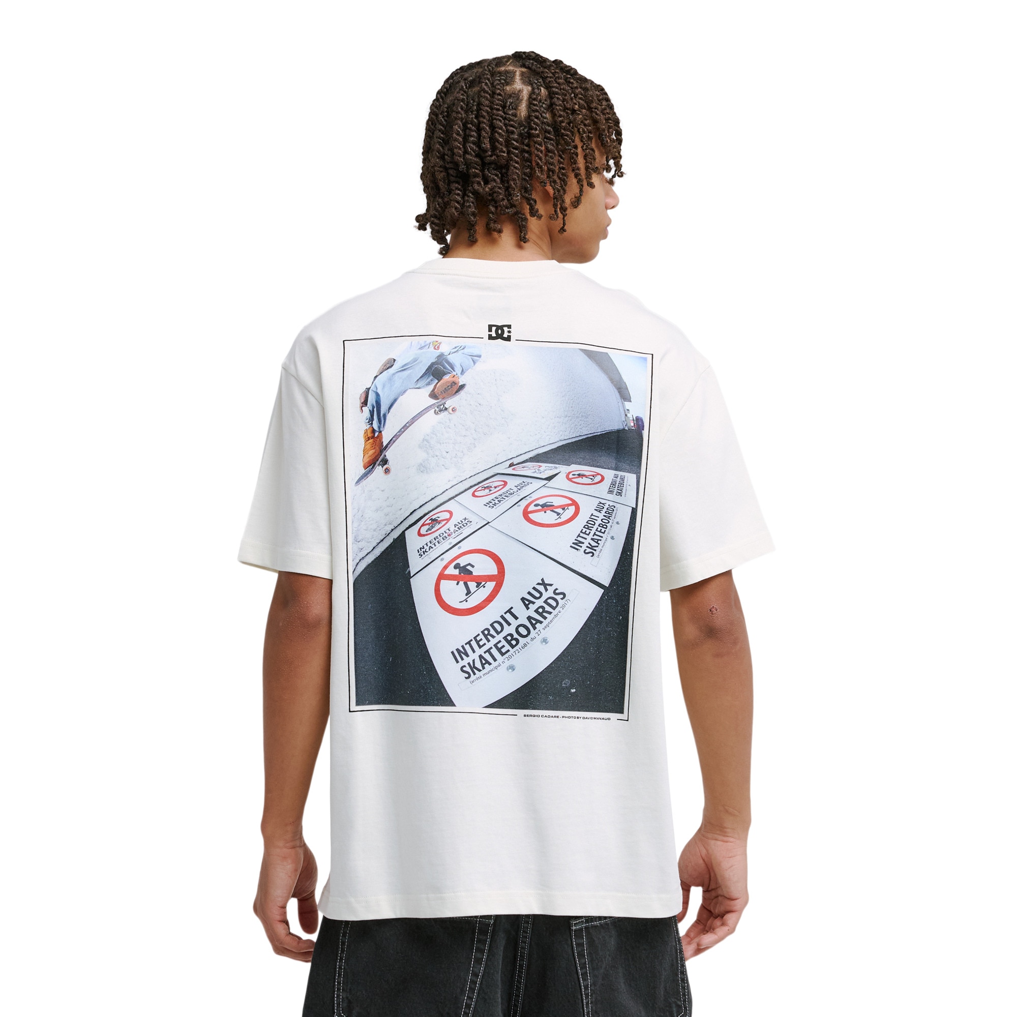 Camiseta de hombre No Skateboard Allowed DC Shoes - Blanco Blanco-2