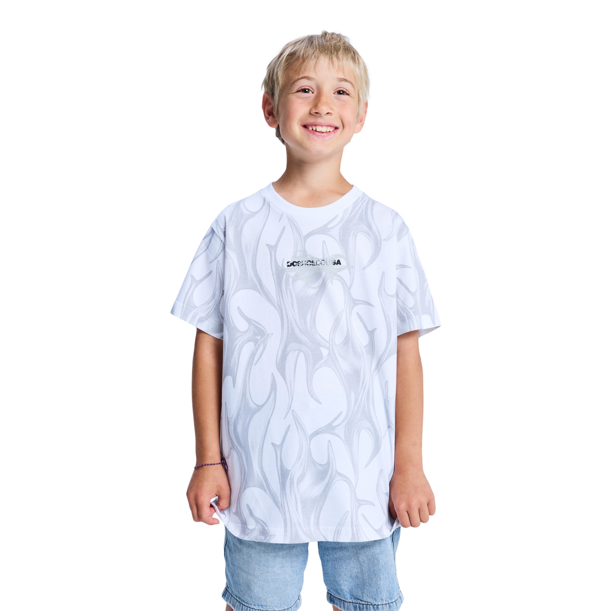 Imagen 0 de Camiseta de niños DC Liquid Fuego DC Shoes Blanco
