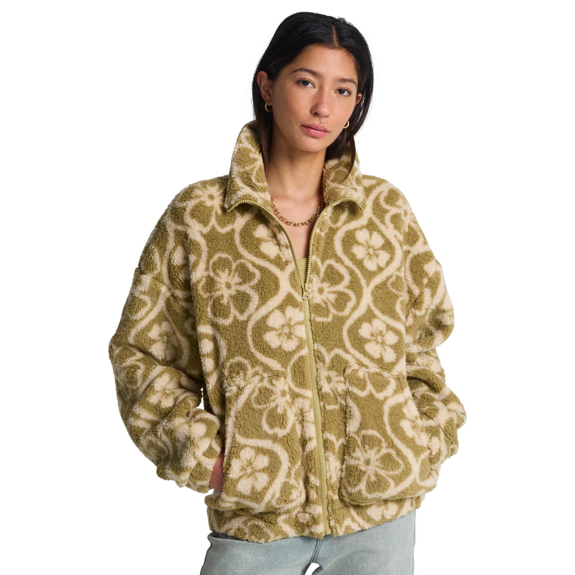 Forro polar de mujer First Light Billabong - Verde Verde-1