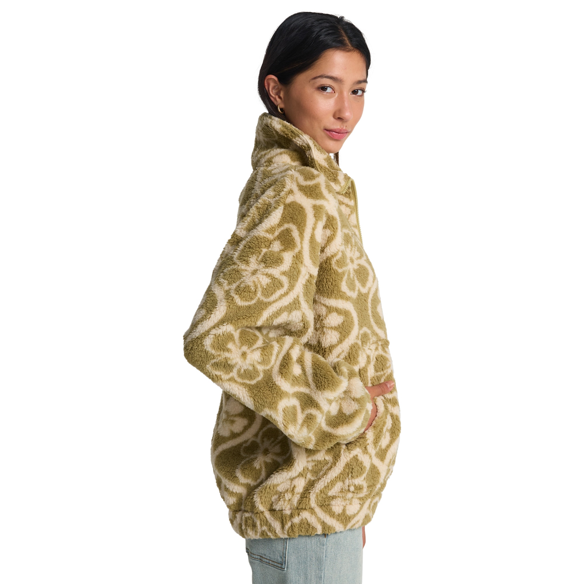 Forro polar de mujer First Light Billabong - Verde Verde-4