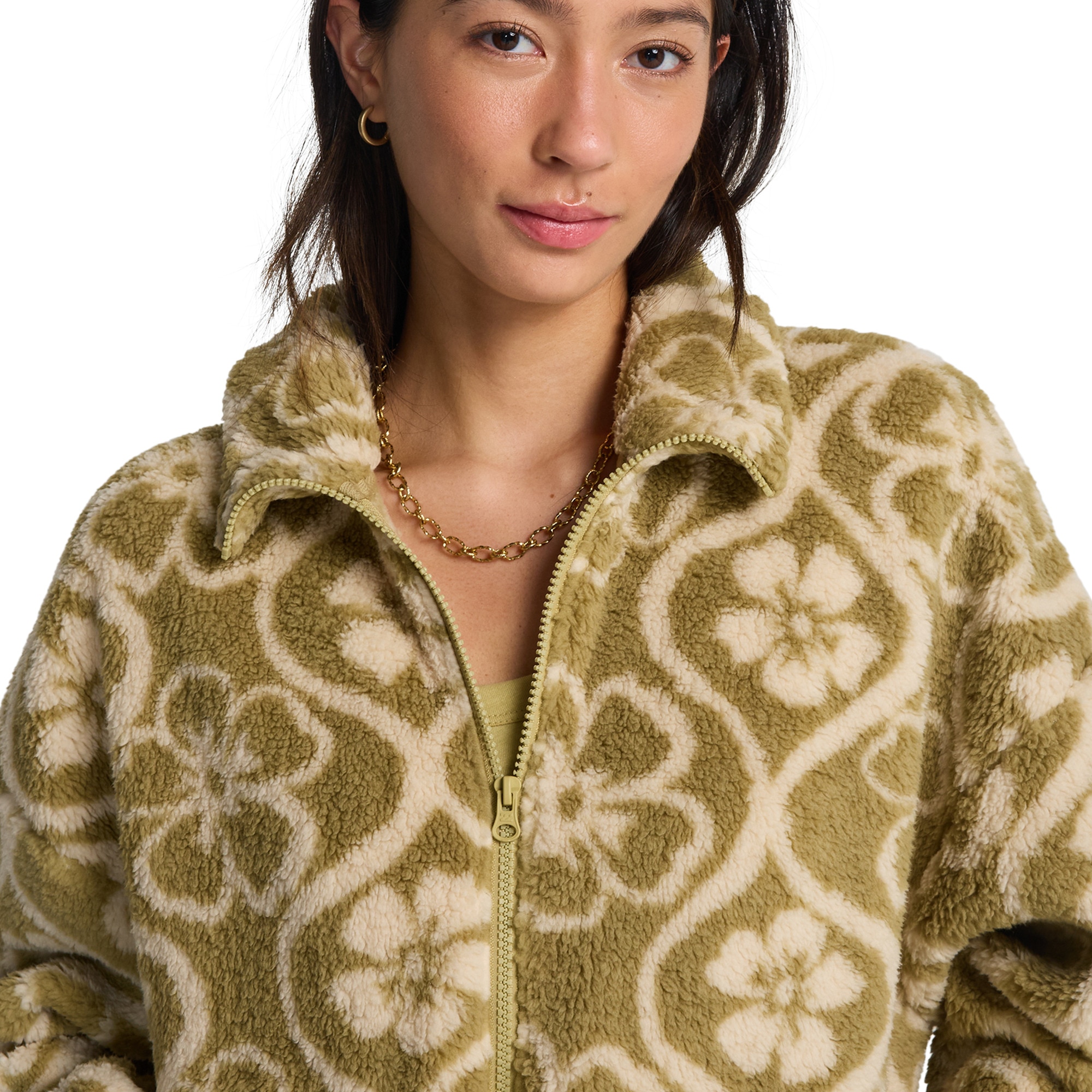 Forro polar de mujer First Light Billabong - Verde Verde-5
