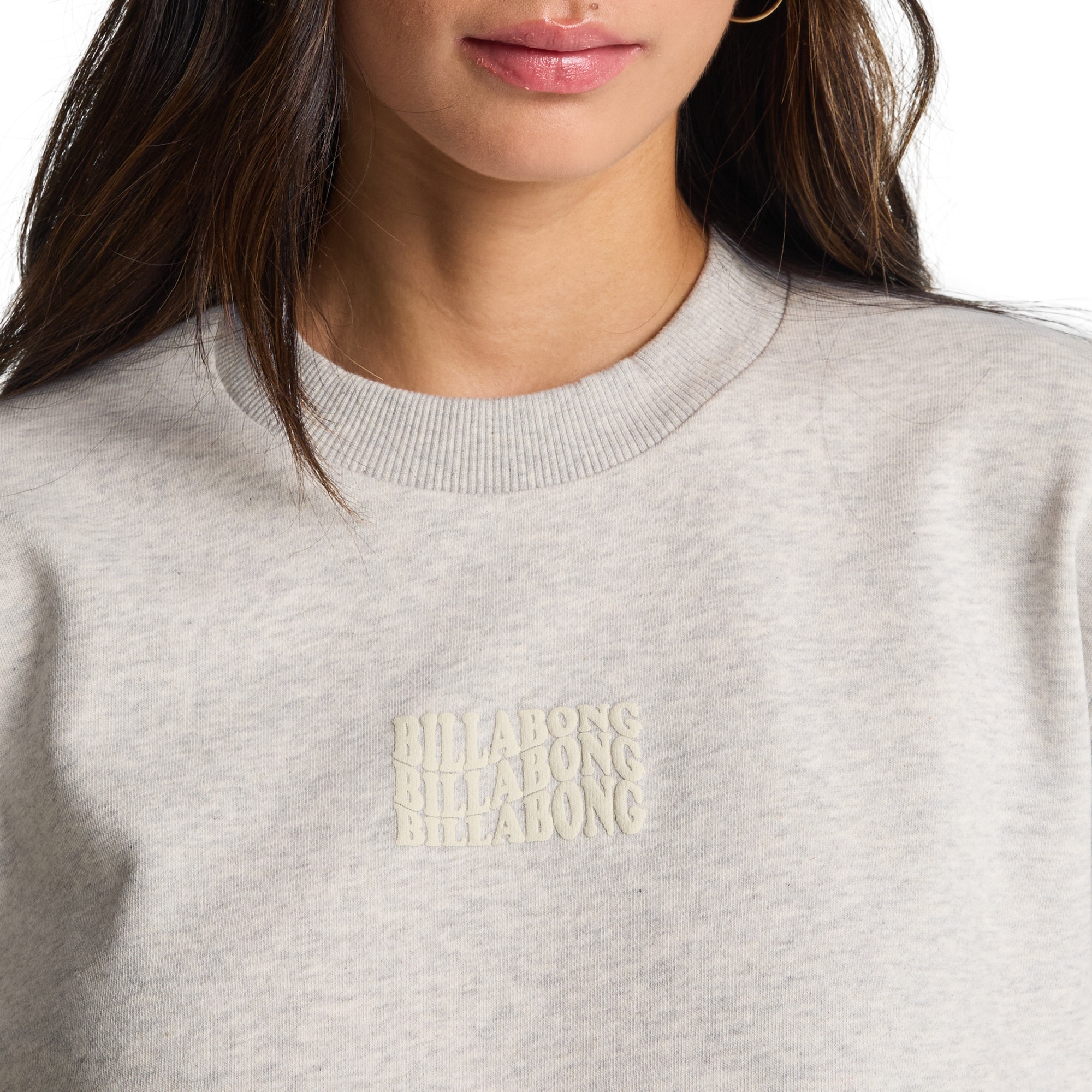 Sudadera de mujer Family Tree Billabong - Gris Gris-5