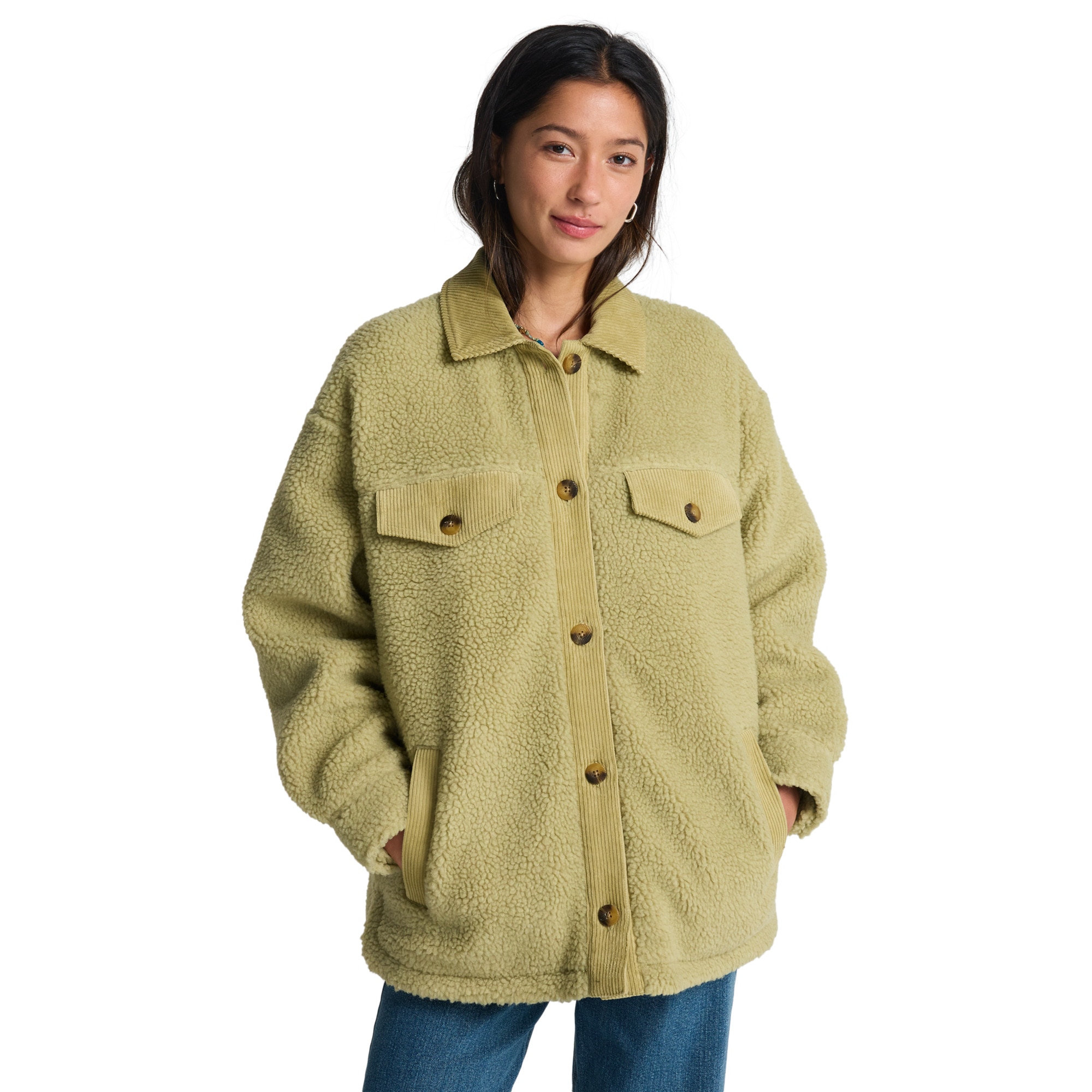 Imagen 1 de Chaqueta de mujer Coastal Waves Billabong - Verde Verde