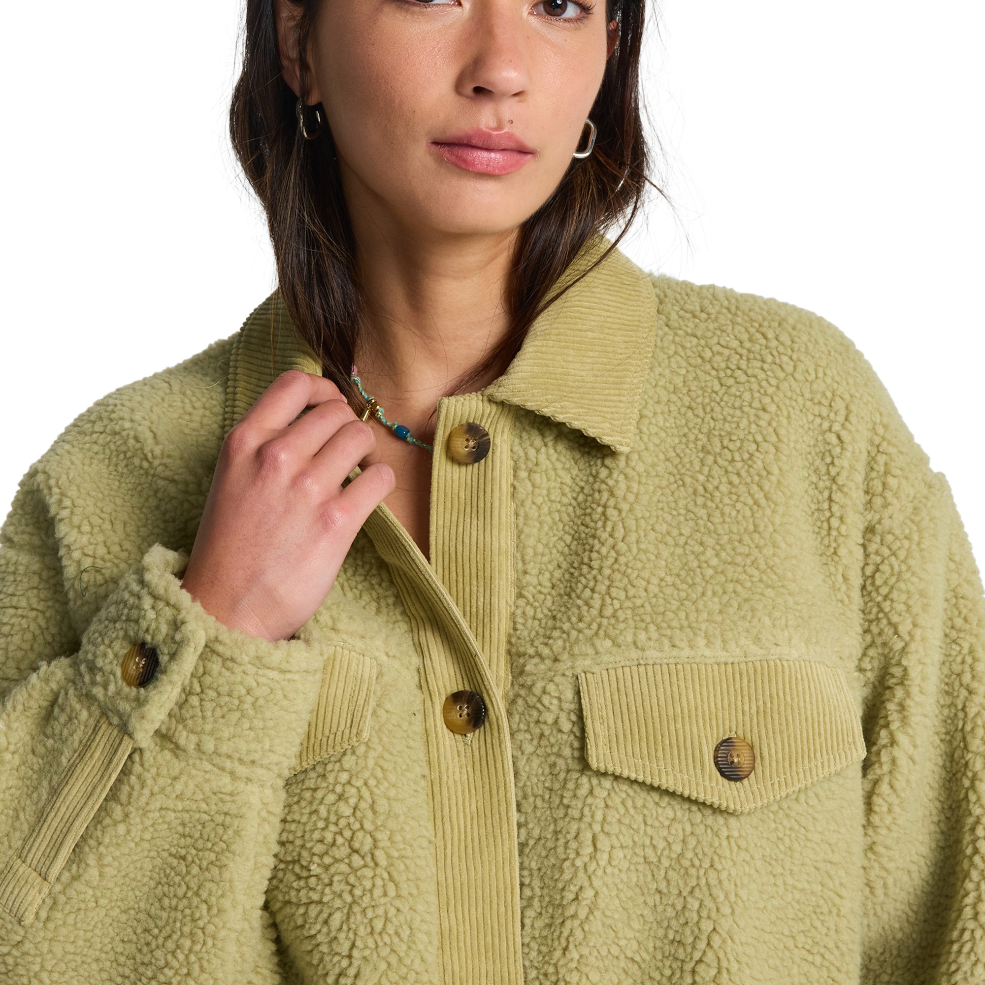Imagen 5 de Chaqueta de mujer Coastal Waves Billabong - Verde Verde
