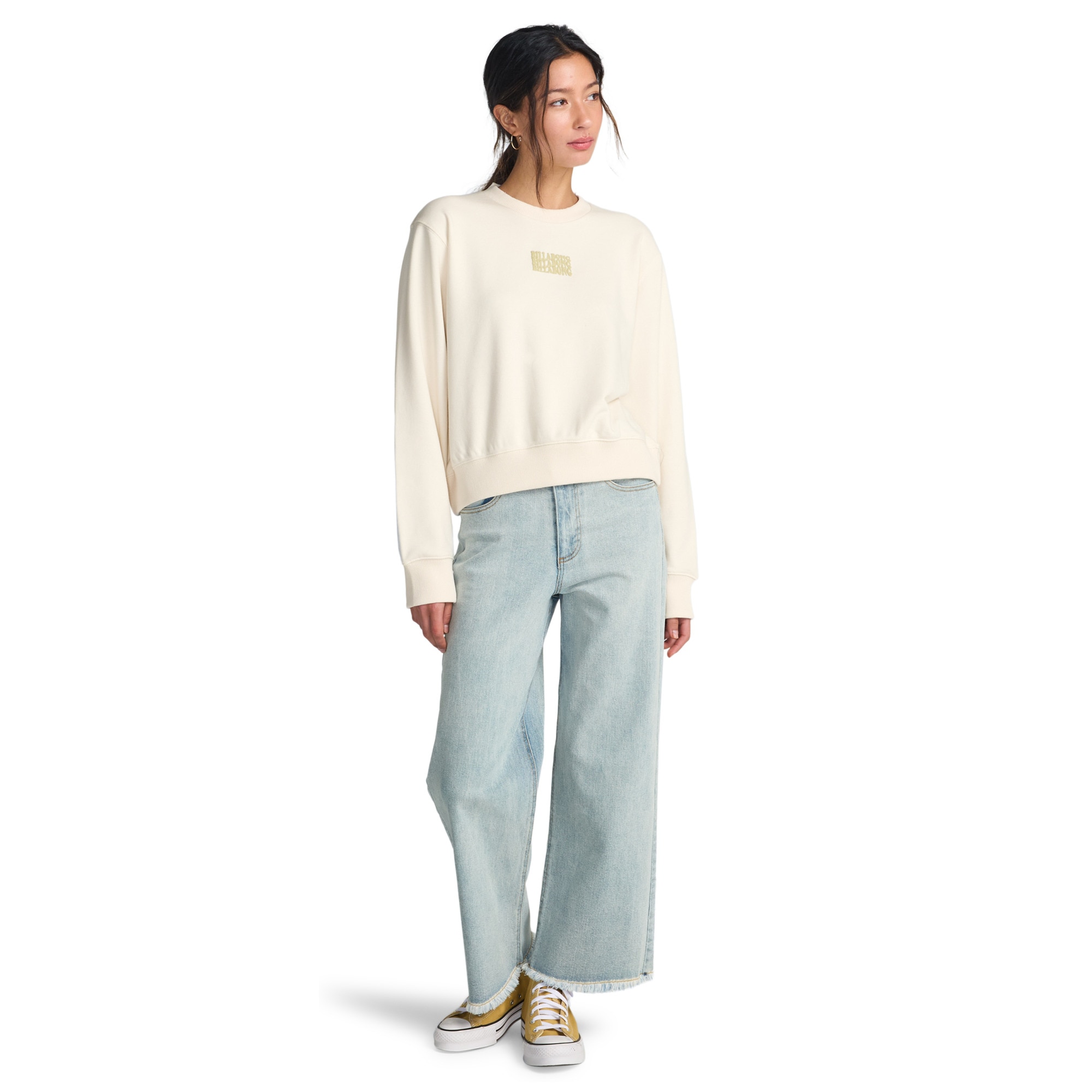 Sudadera de mujer Family Tree Billabong - Blanco Blanco-3