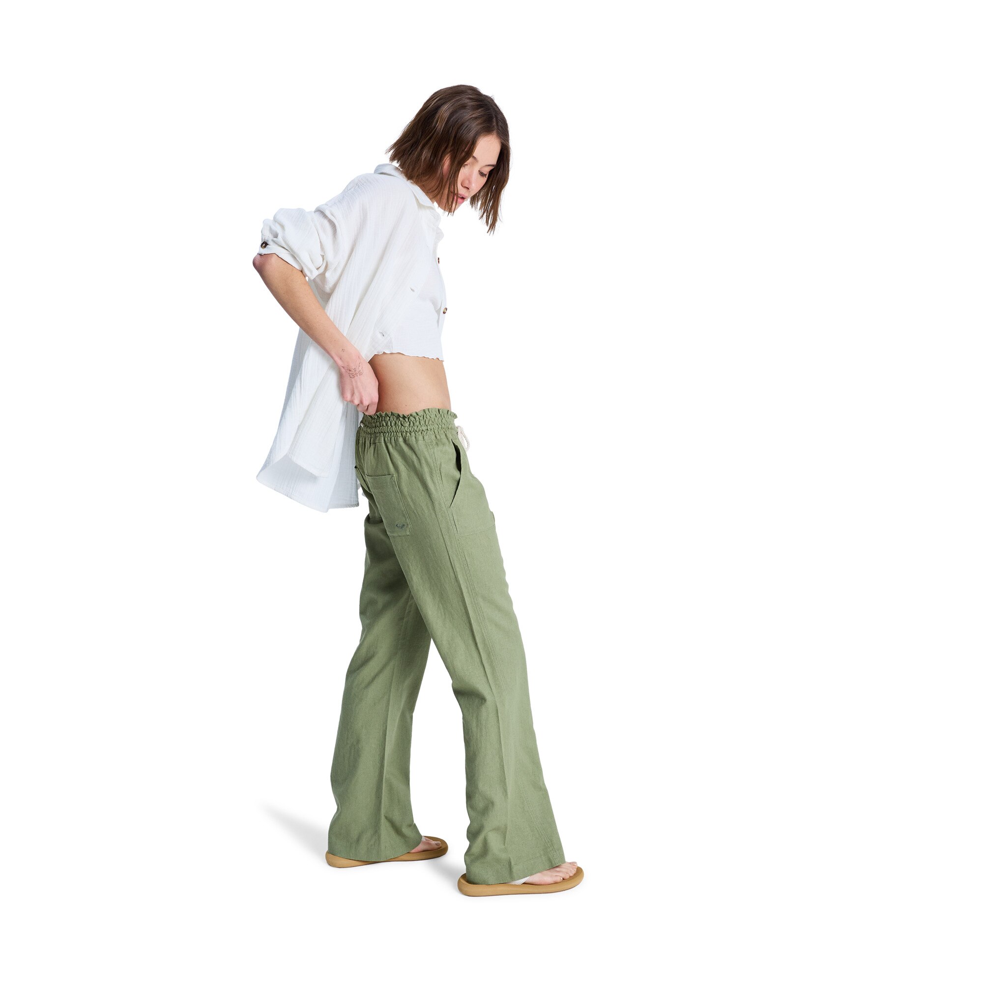Pantalón de mujer Oceanside Roxy - Verde Verde-3