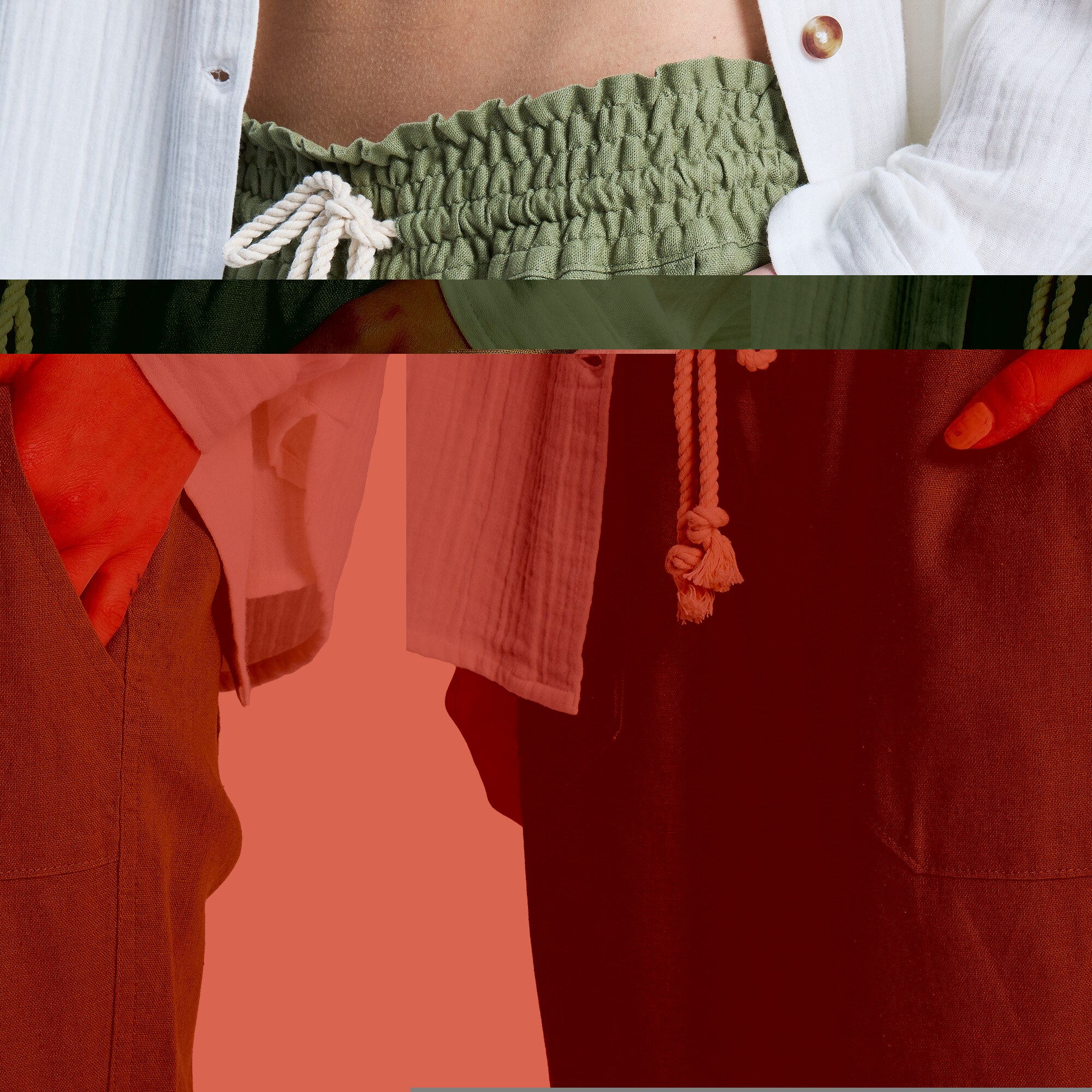 Pantalón de mujer Oceanside Roxy - Verde Verde-4