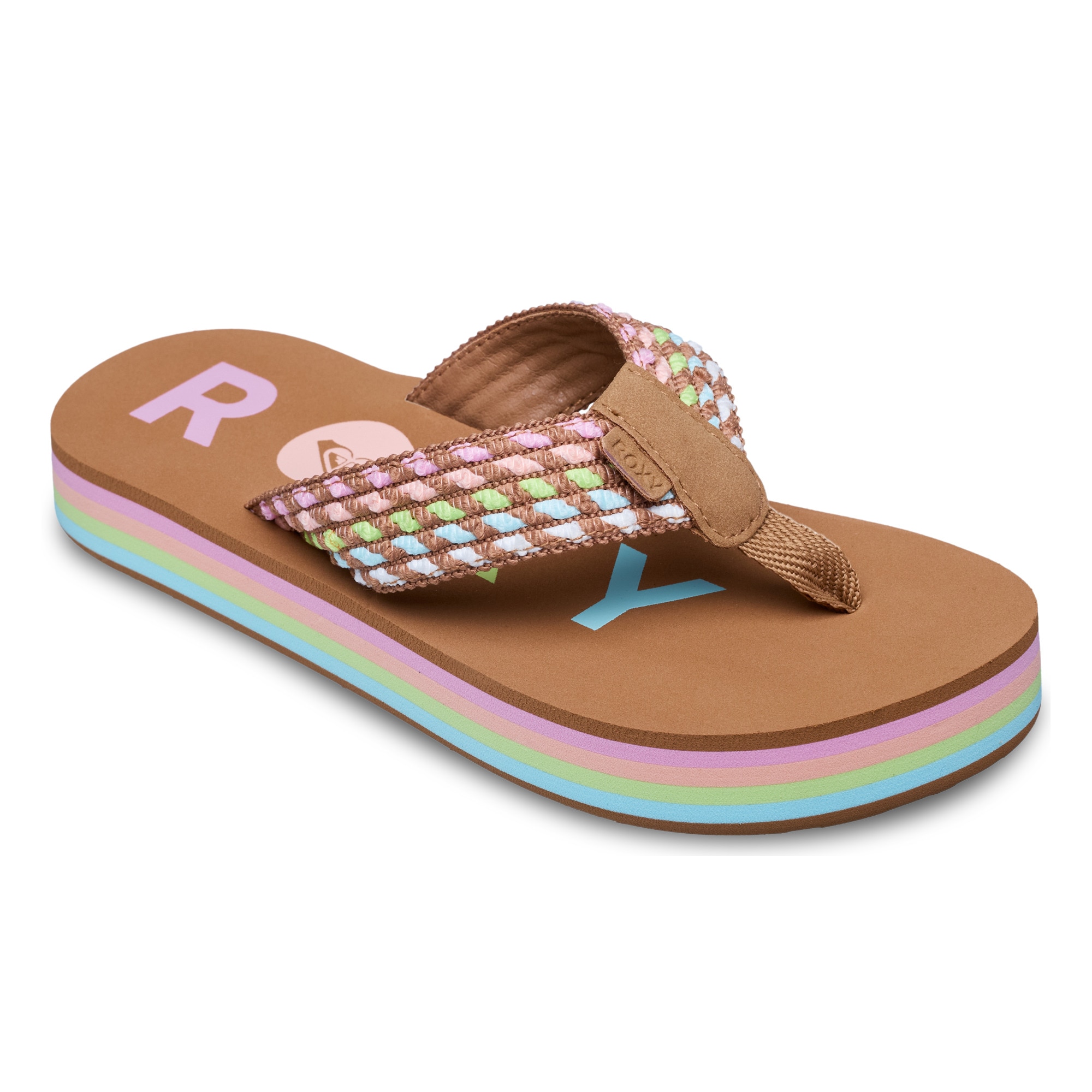 Roxy Chanclas de niños Rg Chika Hi Marrón