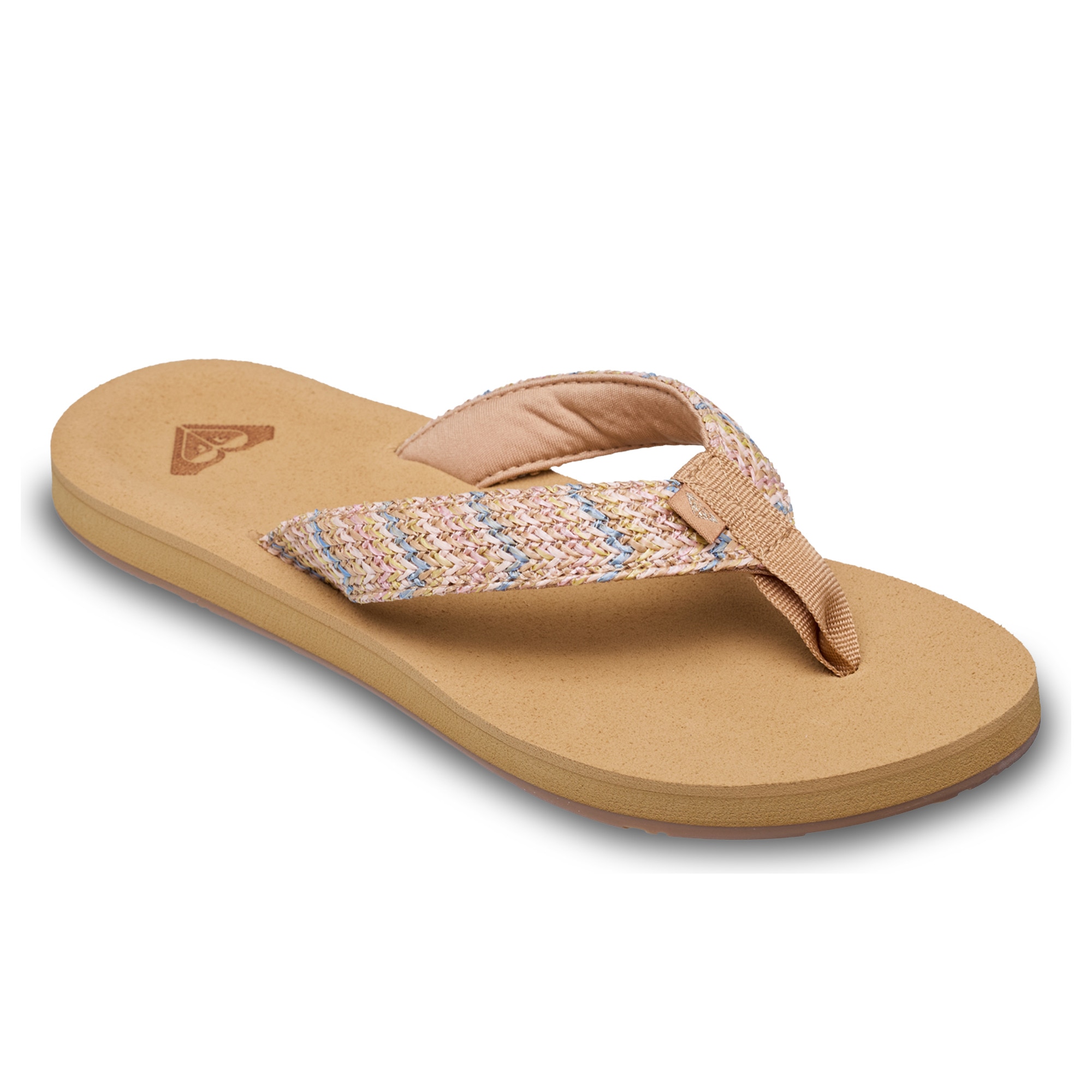 Roxy Chanclas de mujer Porto Raffia Marrón