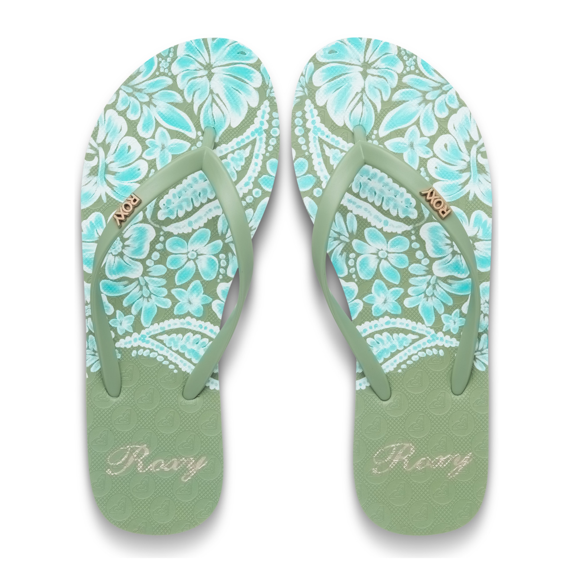 Chanclas de mujer New Viva Printed Roxy - Verde Verde-4
