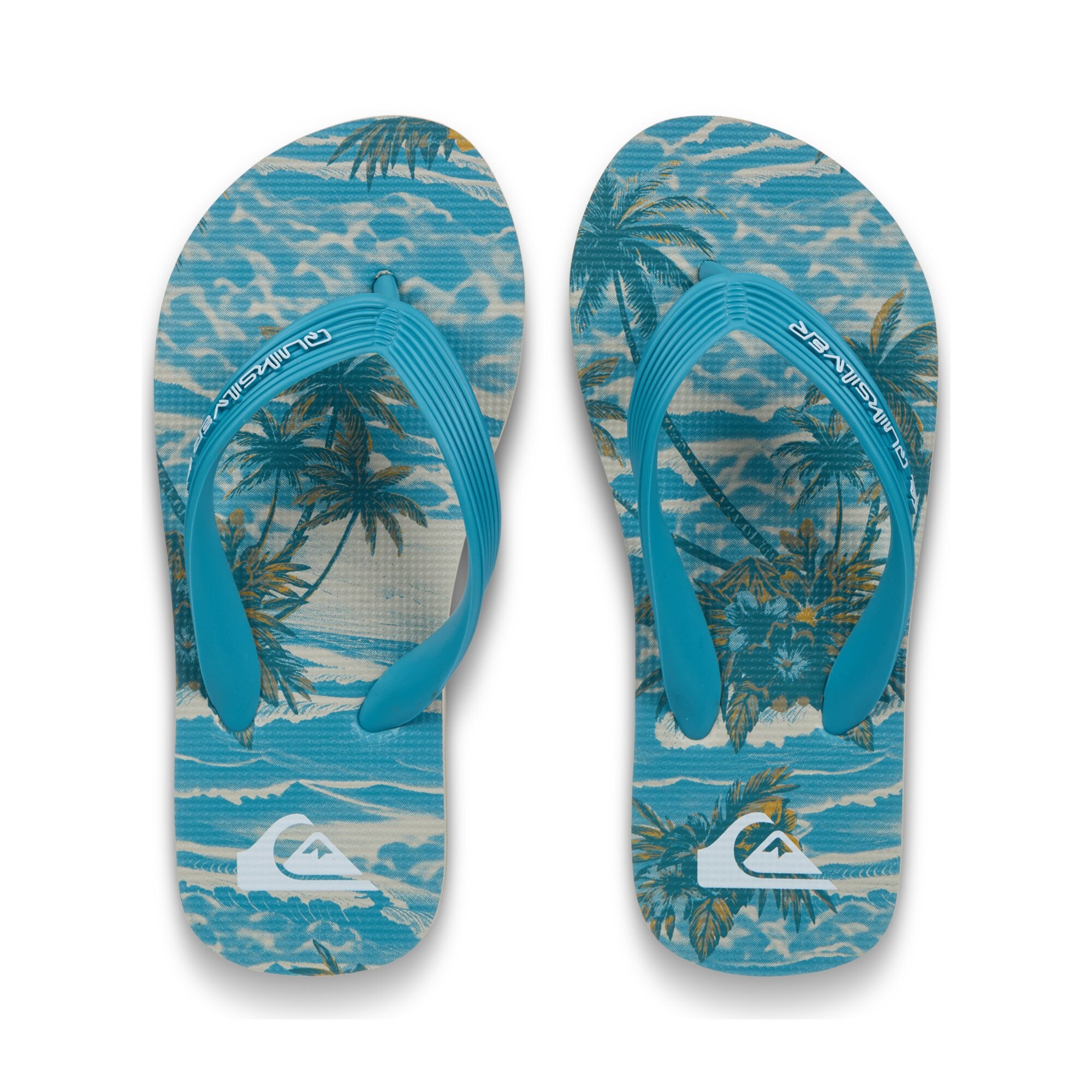 Chanclas de niños Molokai Art Quiksilver - Azul Turquesa Azul Turquesa-4
