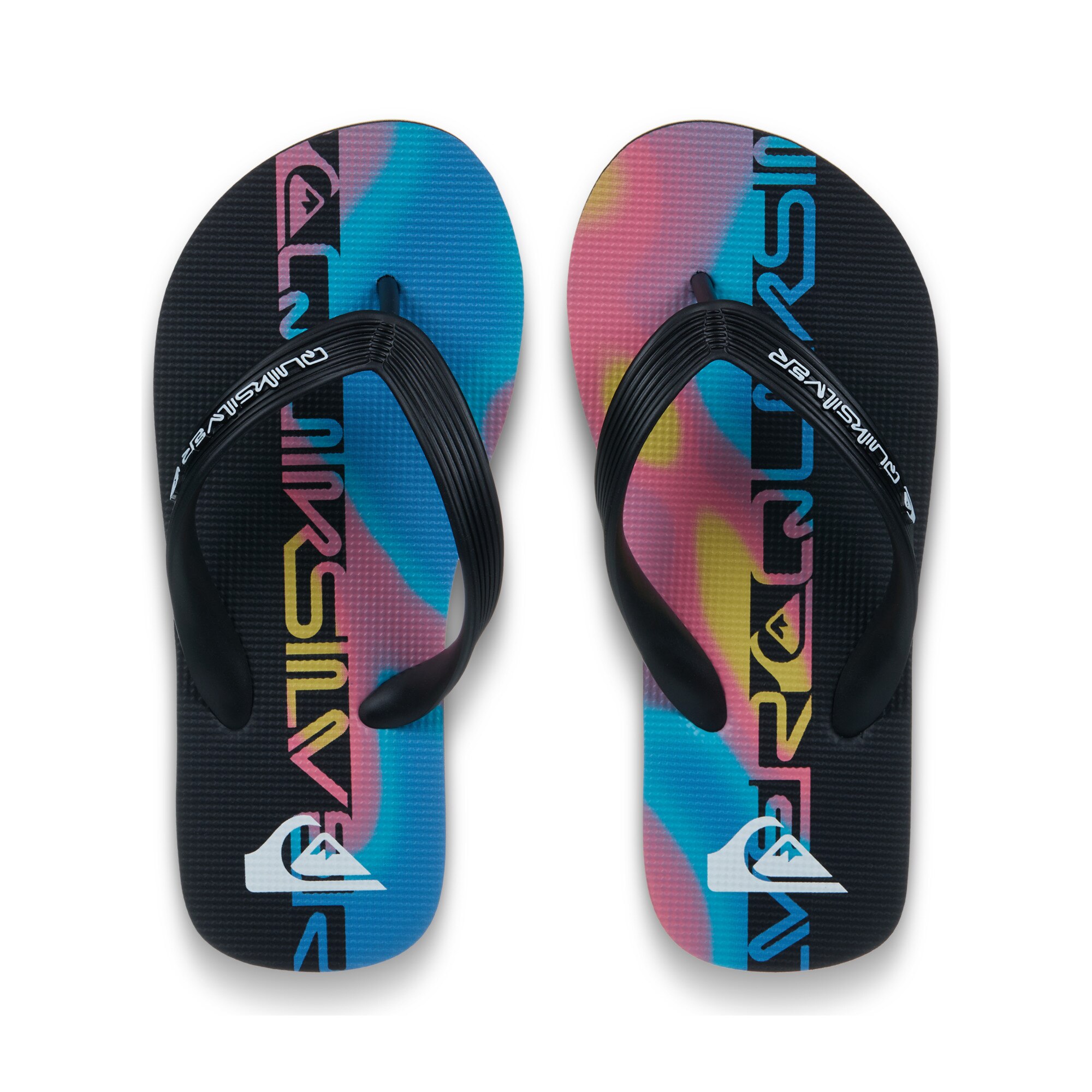 Chanclas de niños Molokai Art Quiksilver - Negro / Rosa Negro / Rosa-4