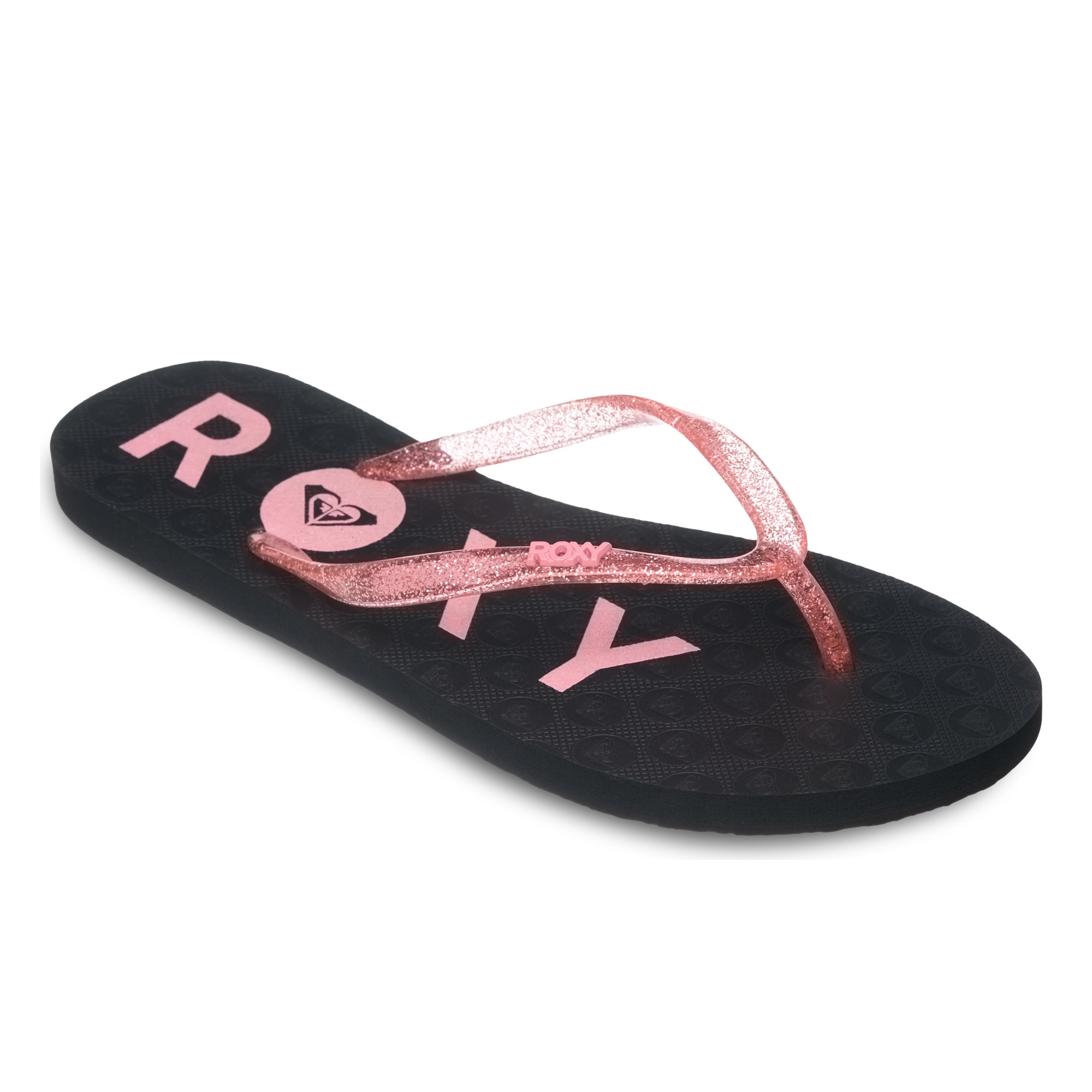 Roxy Chanclas de mujer Viva Sparkle Negro / Rosa
