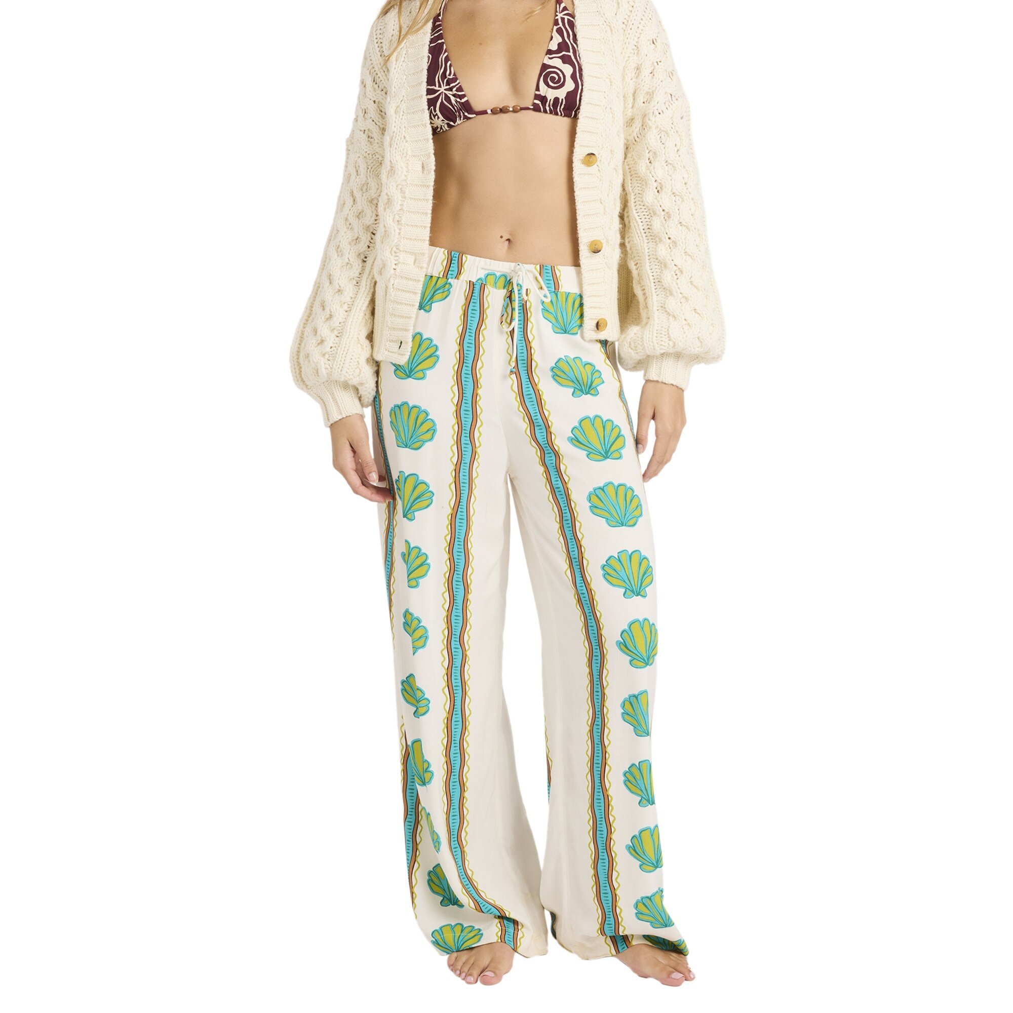 Pantalón de mujer Coastal Crush Billabong - Blanco Blanco-4