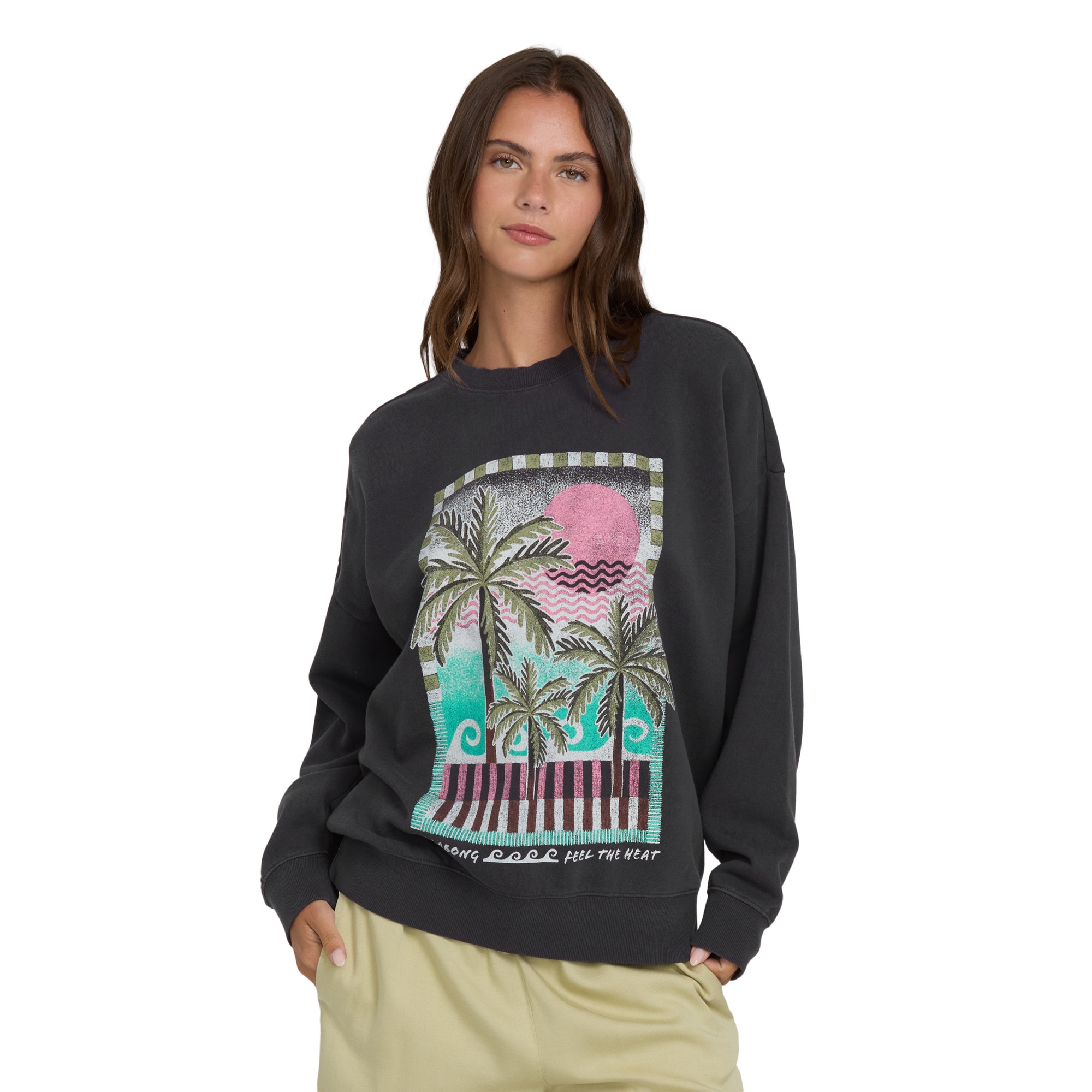 Imagen 0 de Sudadera de mujer Echo Billabong Negro