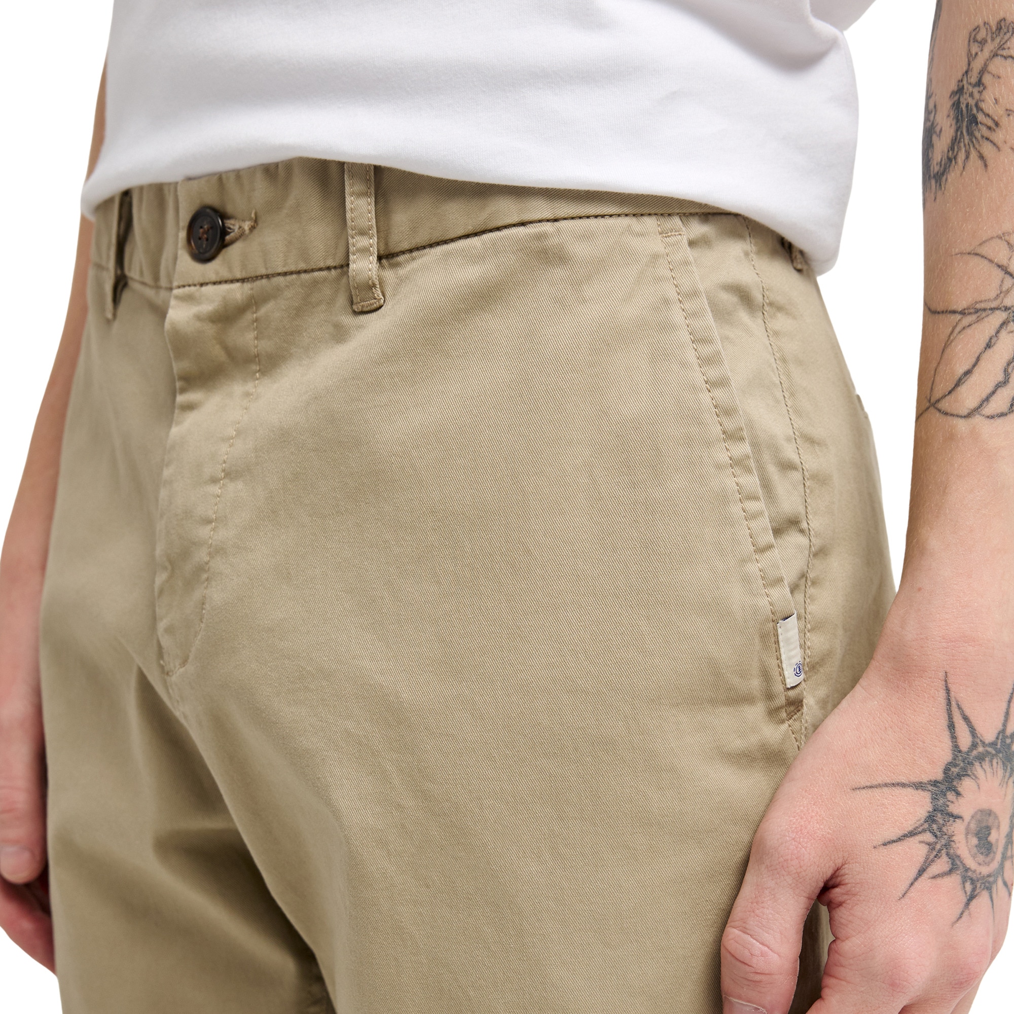 Pantalón de hombre Slim Chino Twill Element - Marrón Marrón-6