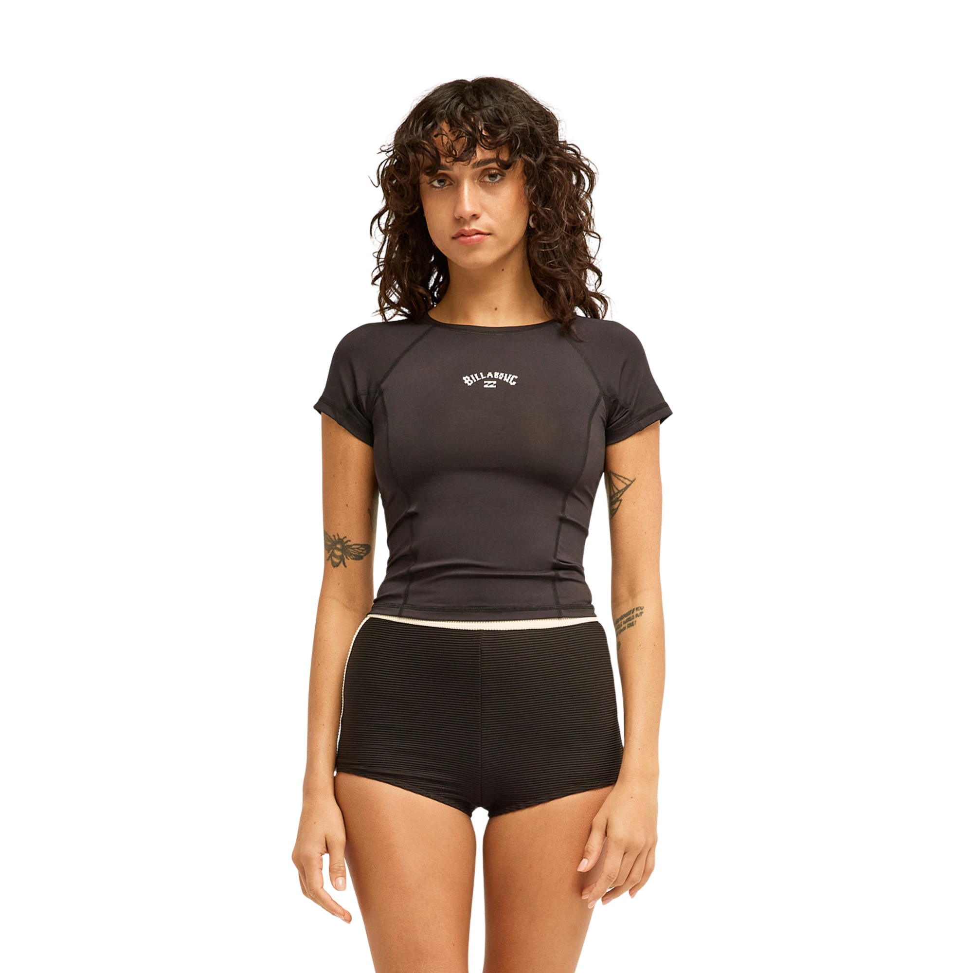 Lycra de surf de mujer Crop Lycra Billabong - Negro Negro-4