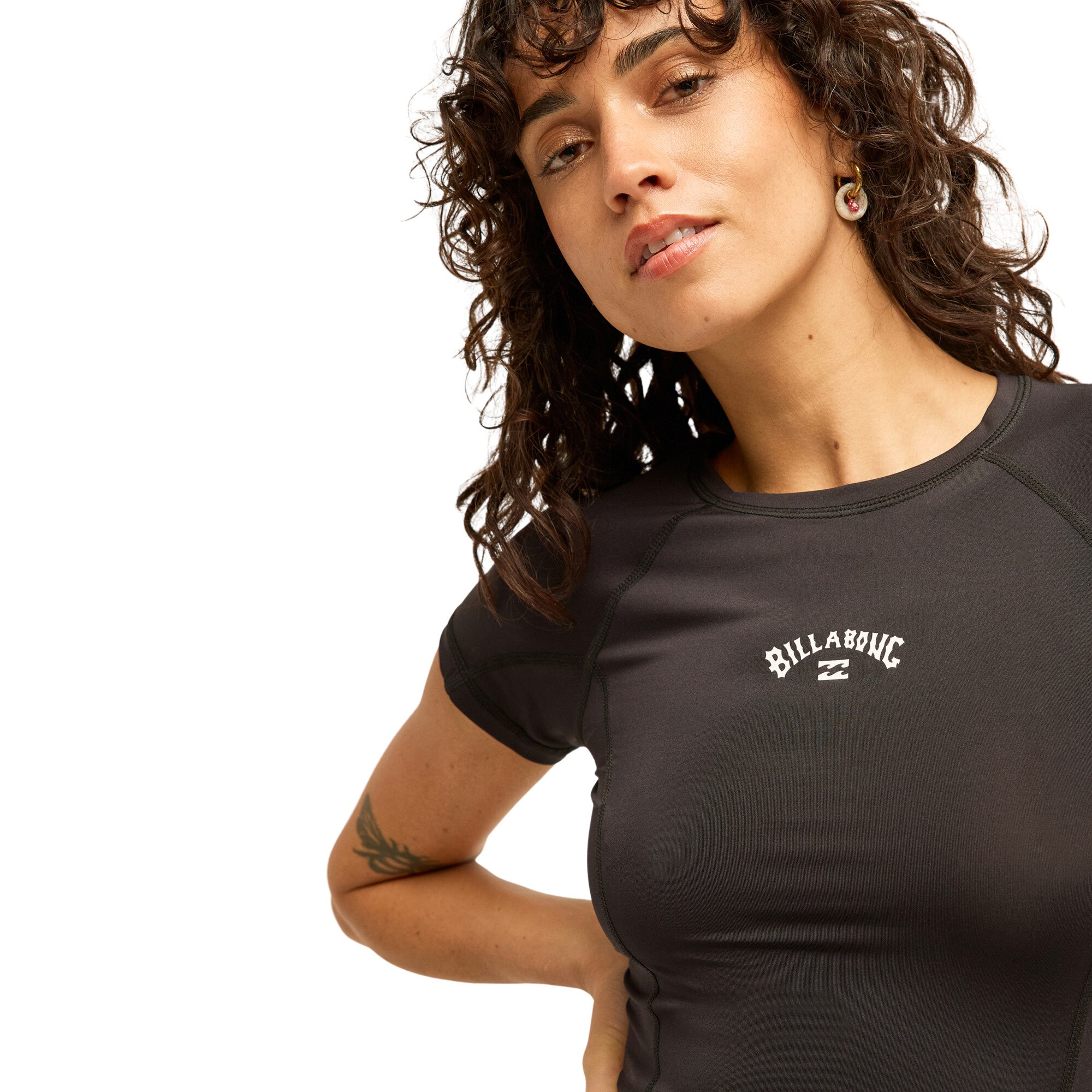 Lycra de surf de mujer Crop Lycra Billabong - Negro Negro-6