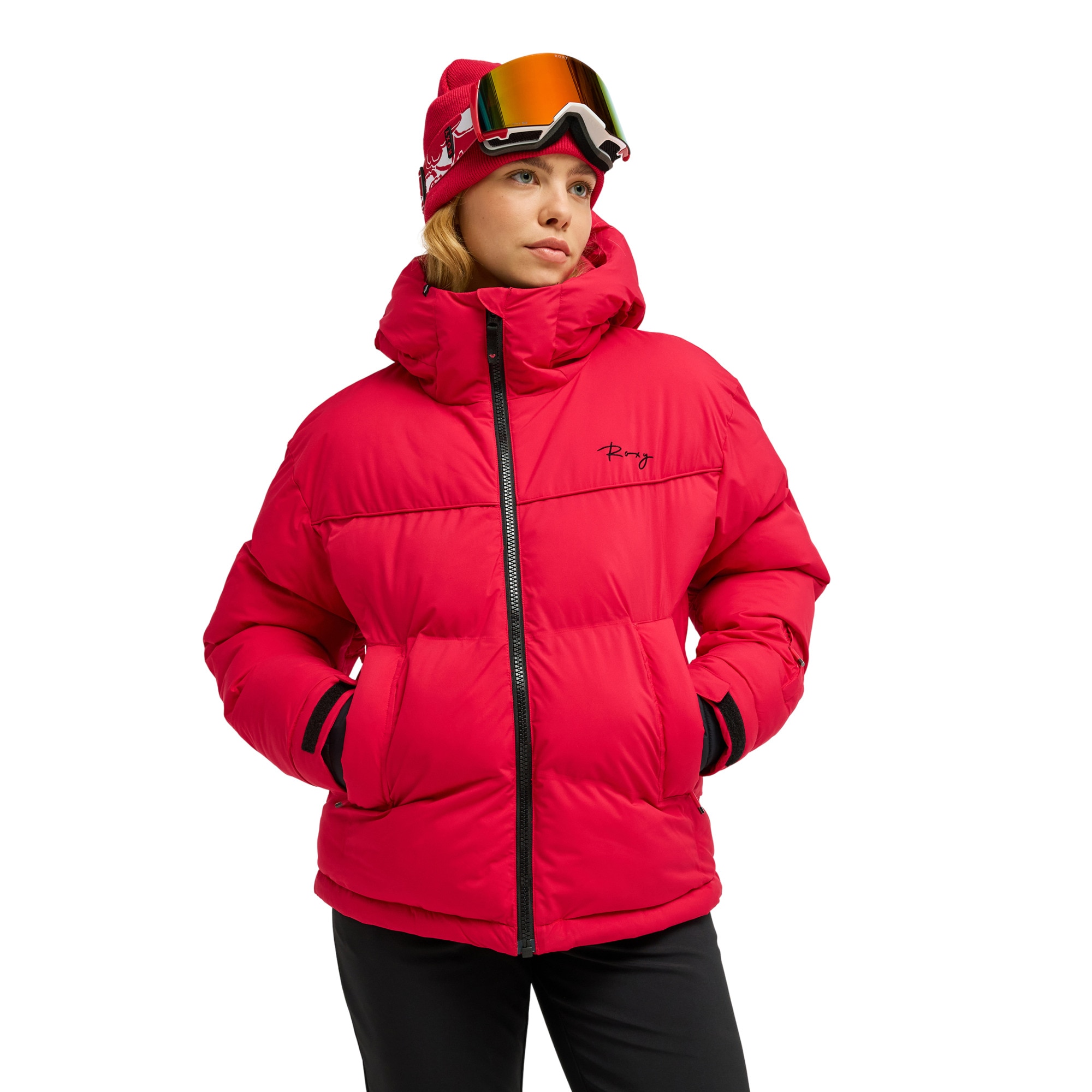 Chaqueta de mujer 15K Alofted Puffy Roxy - Rojo Rojo-1