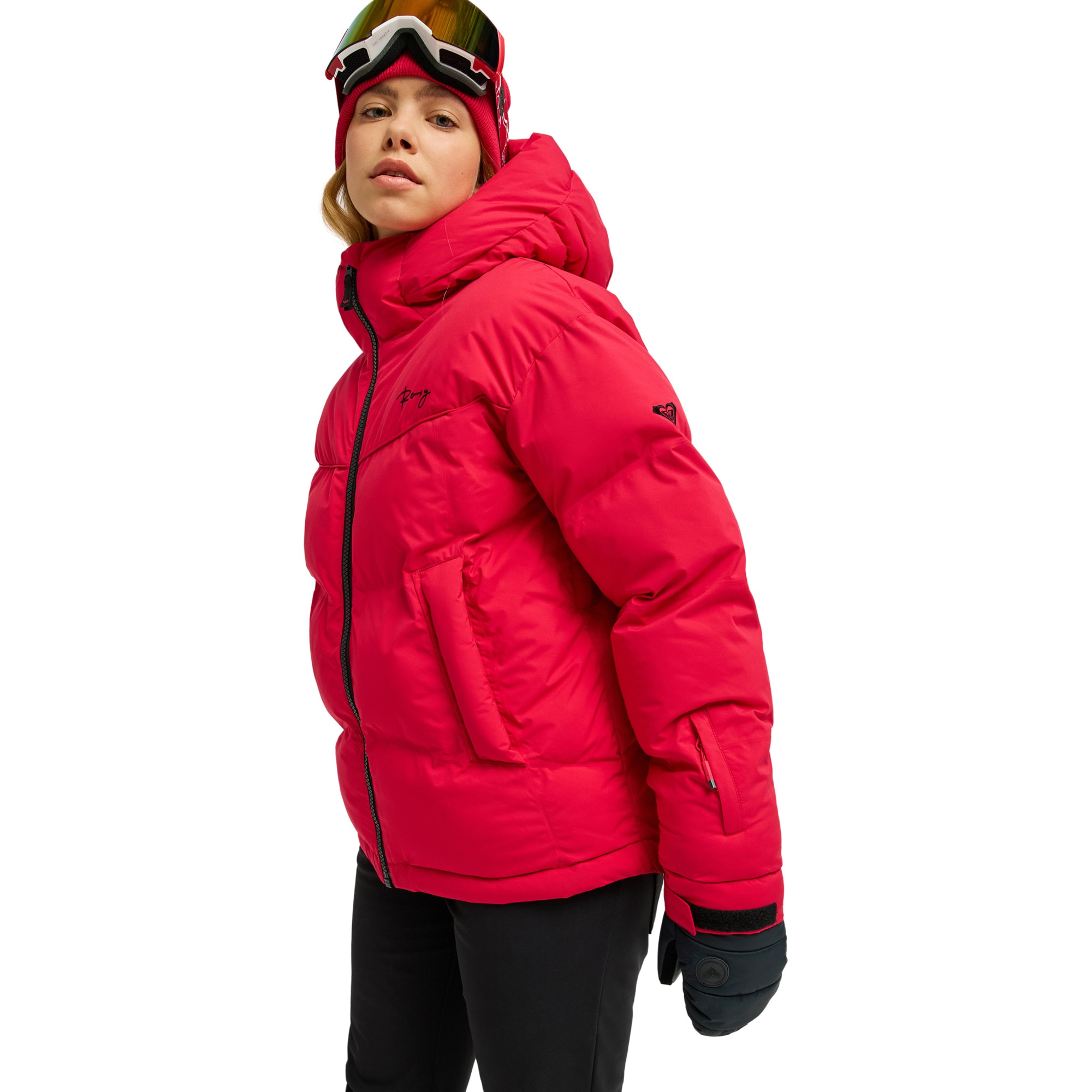 Chaqueta de mujer 15K Alofted Puffy Roxy - Rojo Rojo-3
