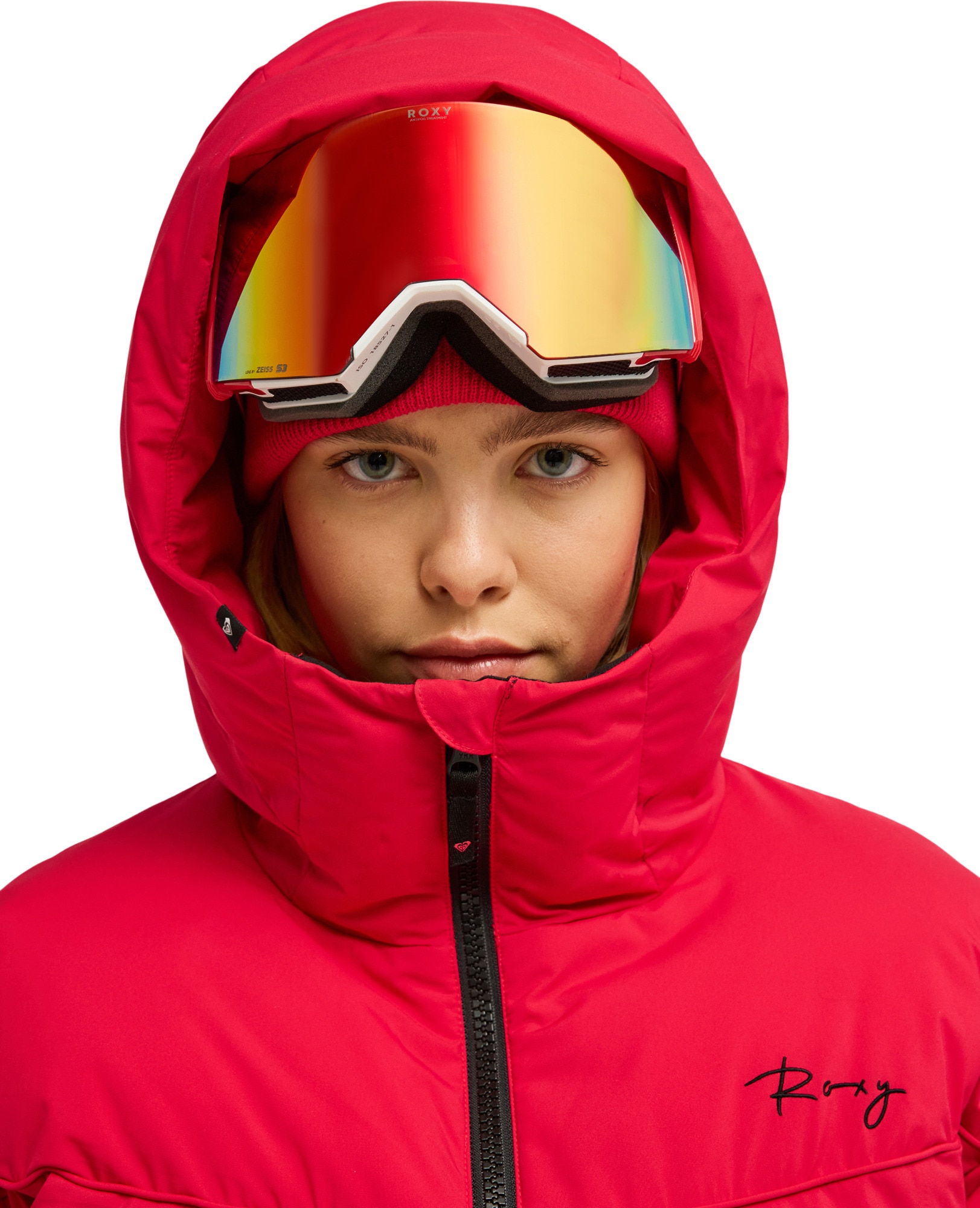 Chaqueta de mujer 15K Alofted Puffy Roxy - Rojo Rojo-6