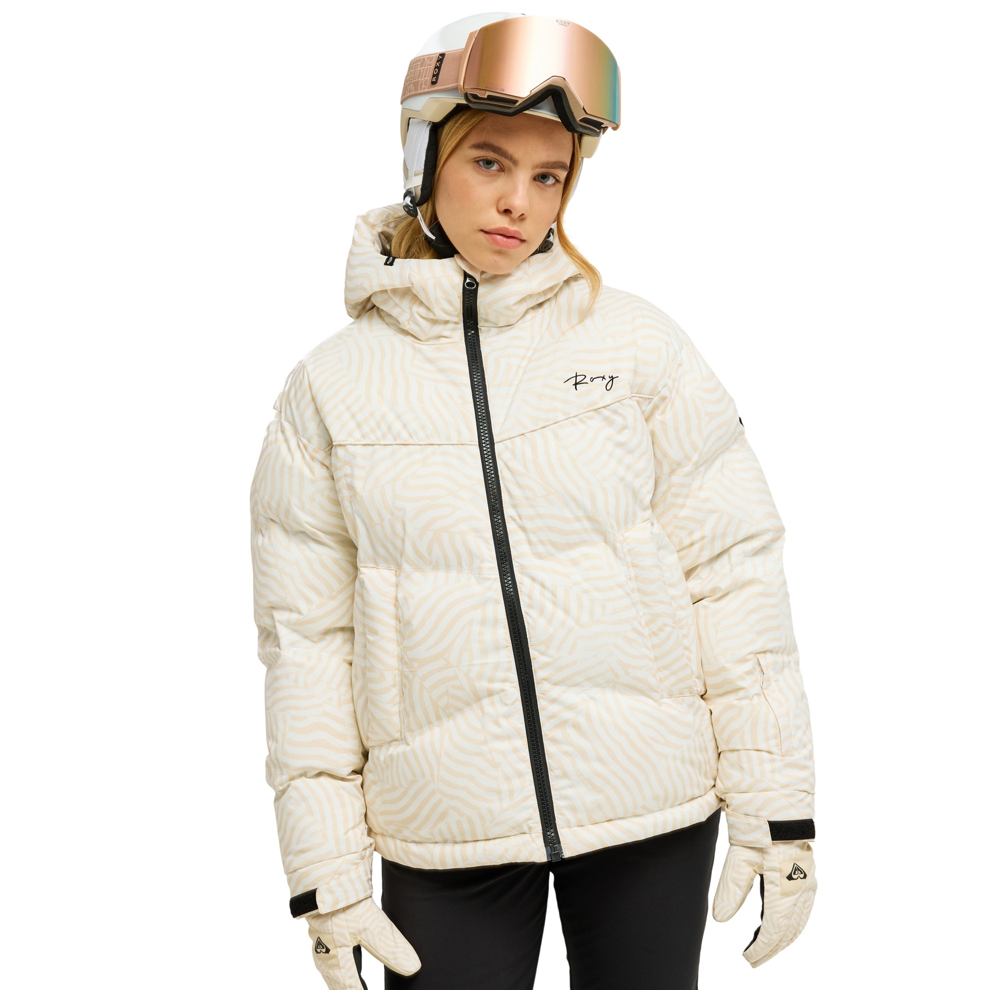 Chaqueta de mujer 15K Alofted Puffy Roxy - Beige Beige-1