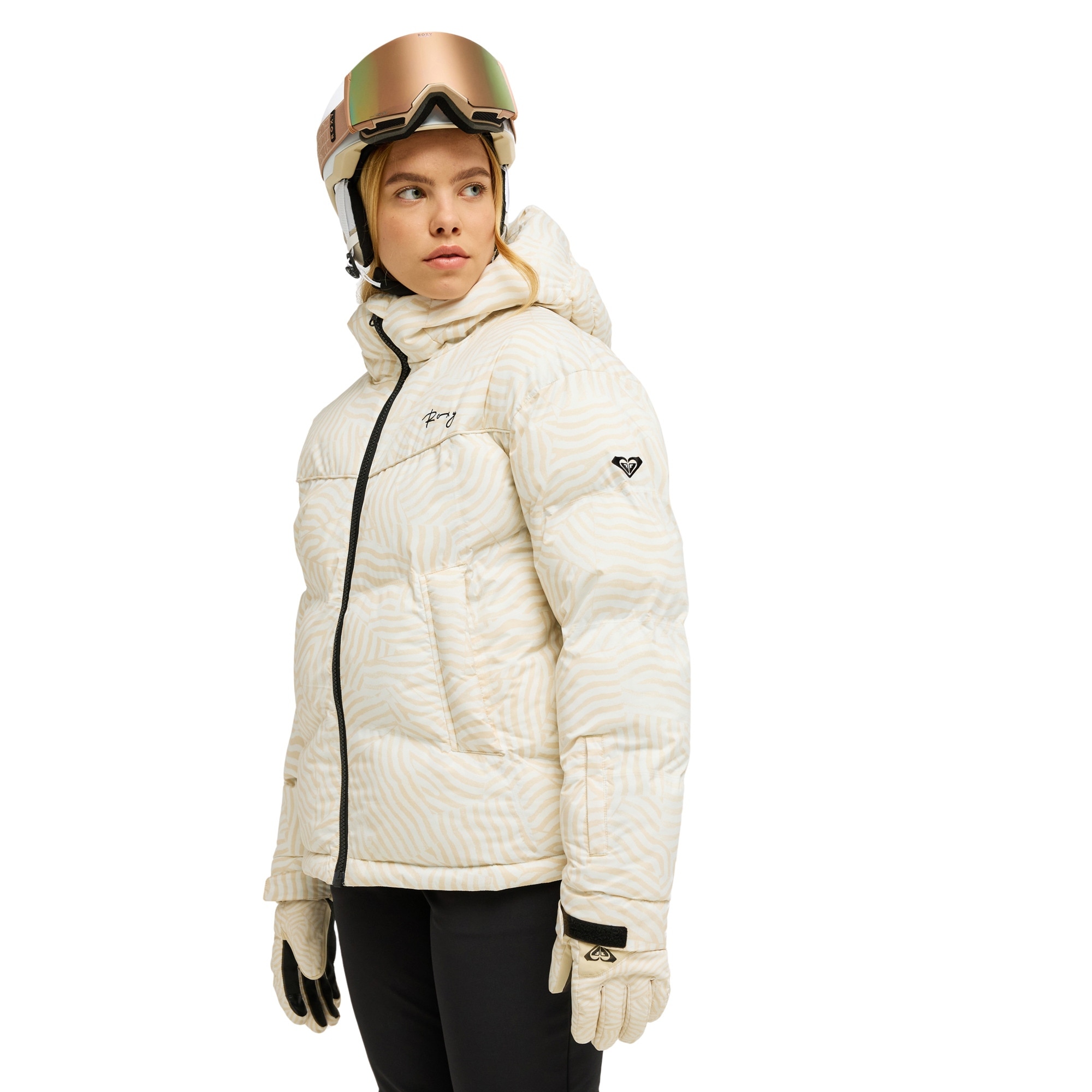 Chaqueta de mujer 15K Alofted Puffy Roxy - Beige Beige-3