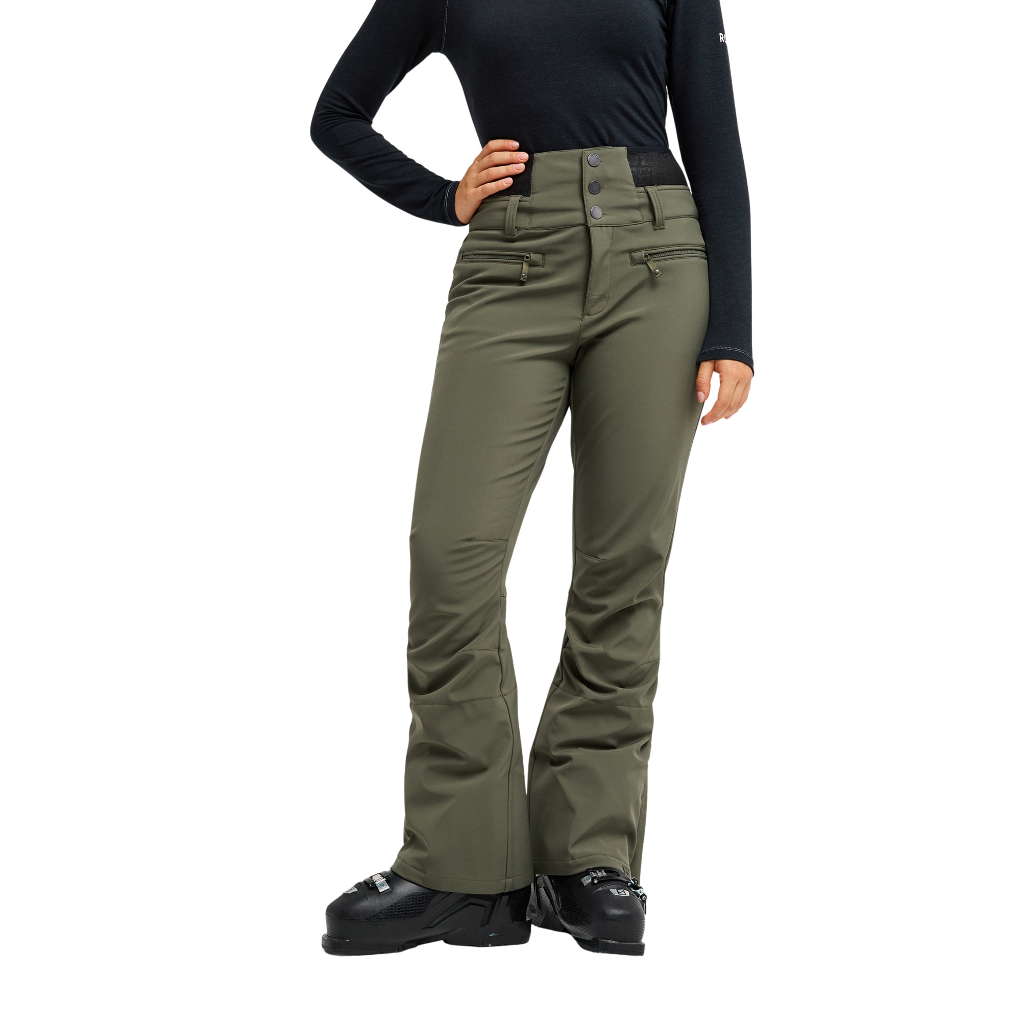 Pantalón de mujer Rising High Roxy - Verde Verde-1