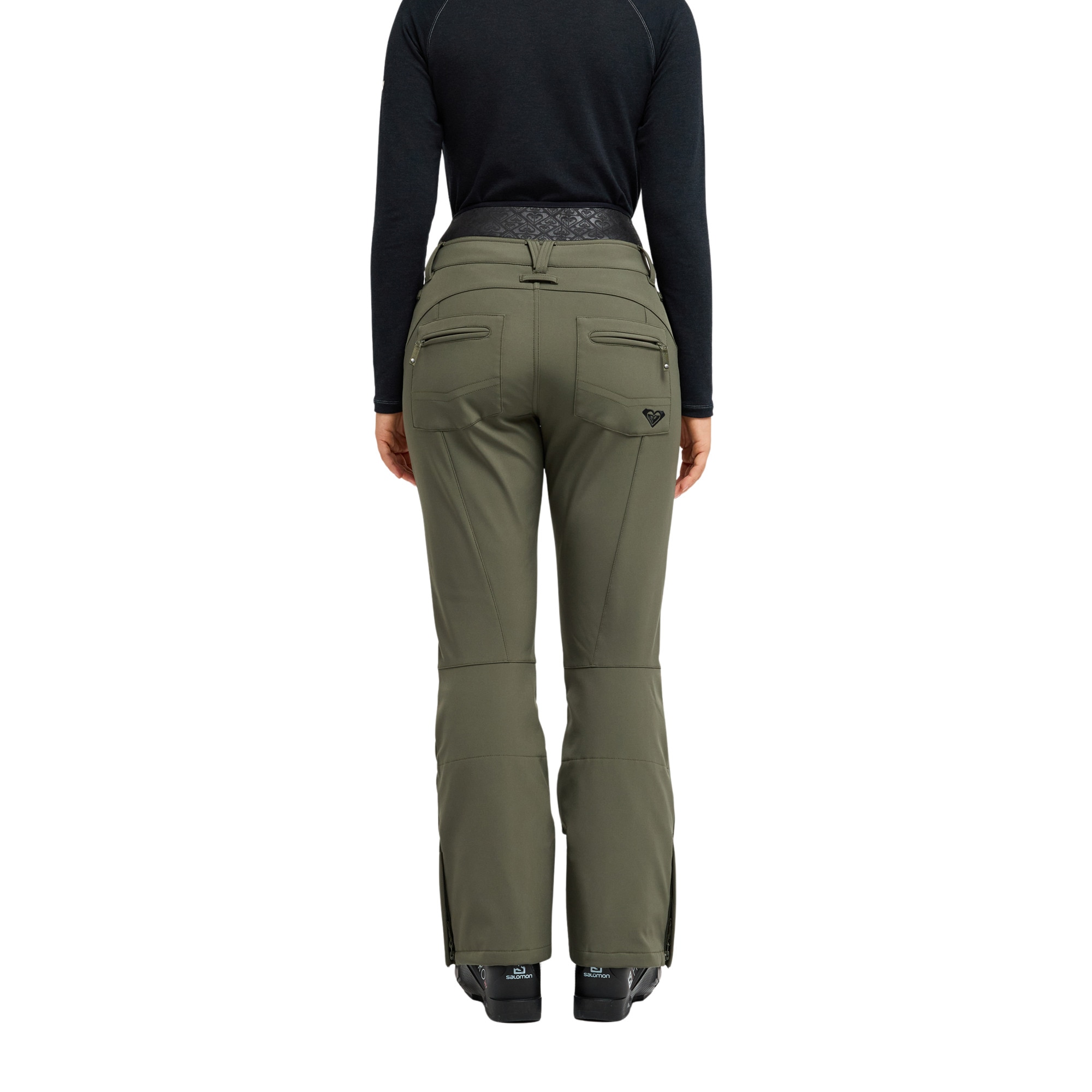Pantalón de mujer Rising High Roxy - Verde Verde-2