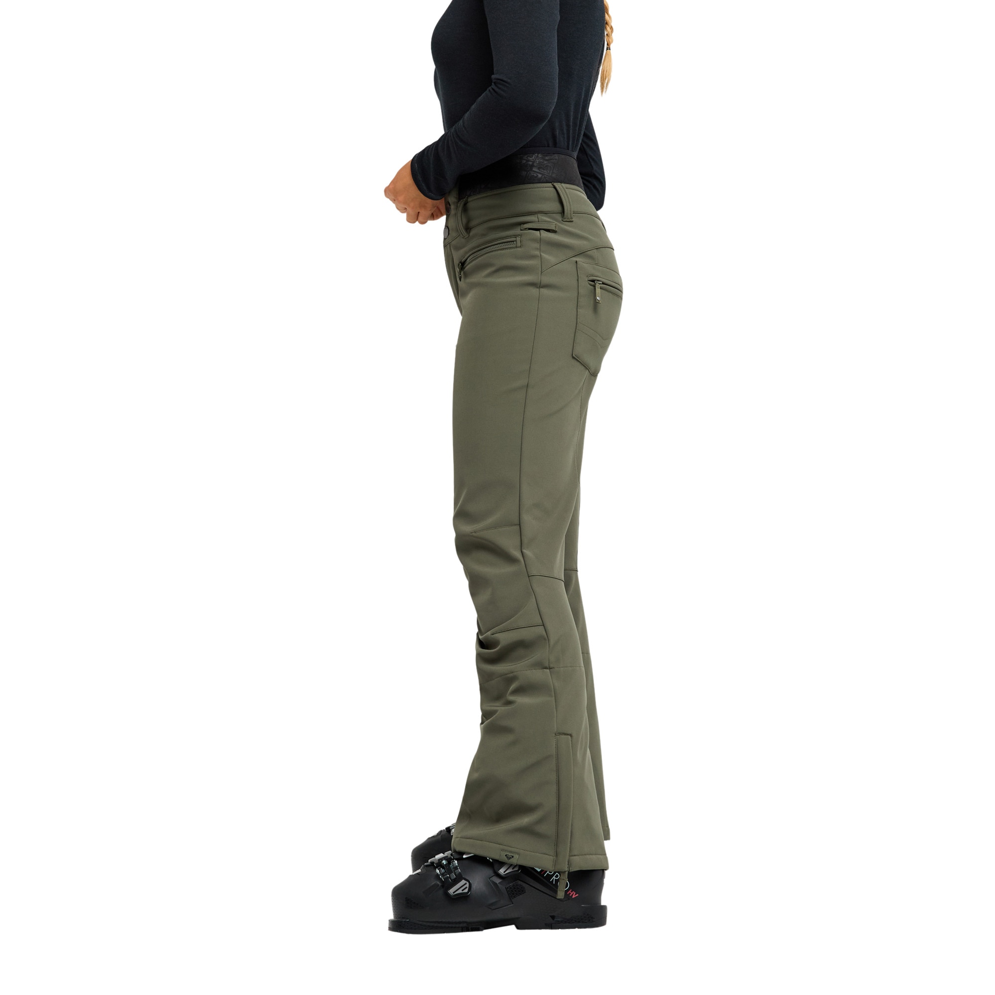 Pantalón de mujer Rising High Roxy - Verde Verde-3