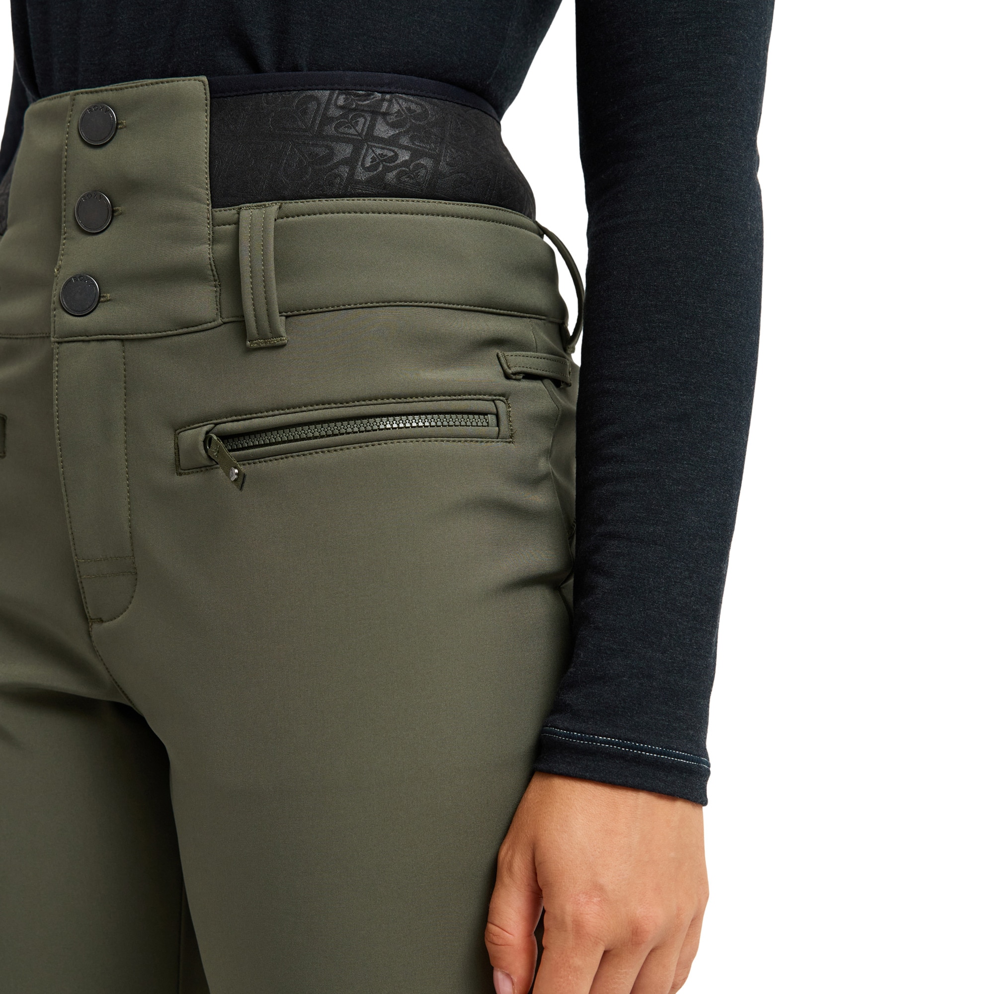 Pantalón de mujer Rising High Roxy - Verde Verde-5