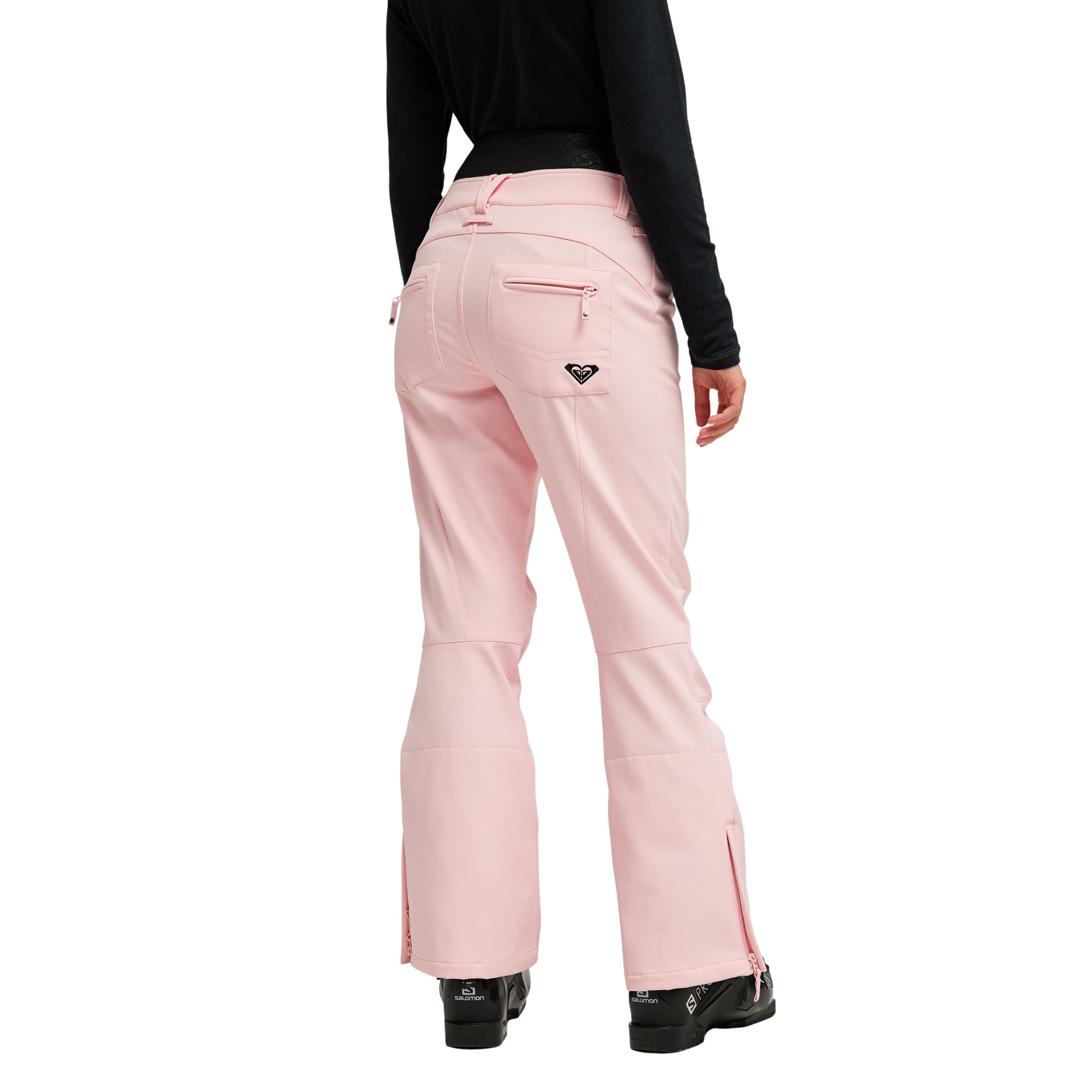 Pantalón de mujer Rising High Roxy - Rosa Rosa-2