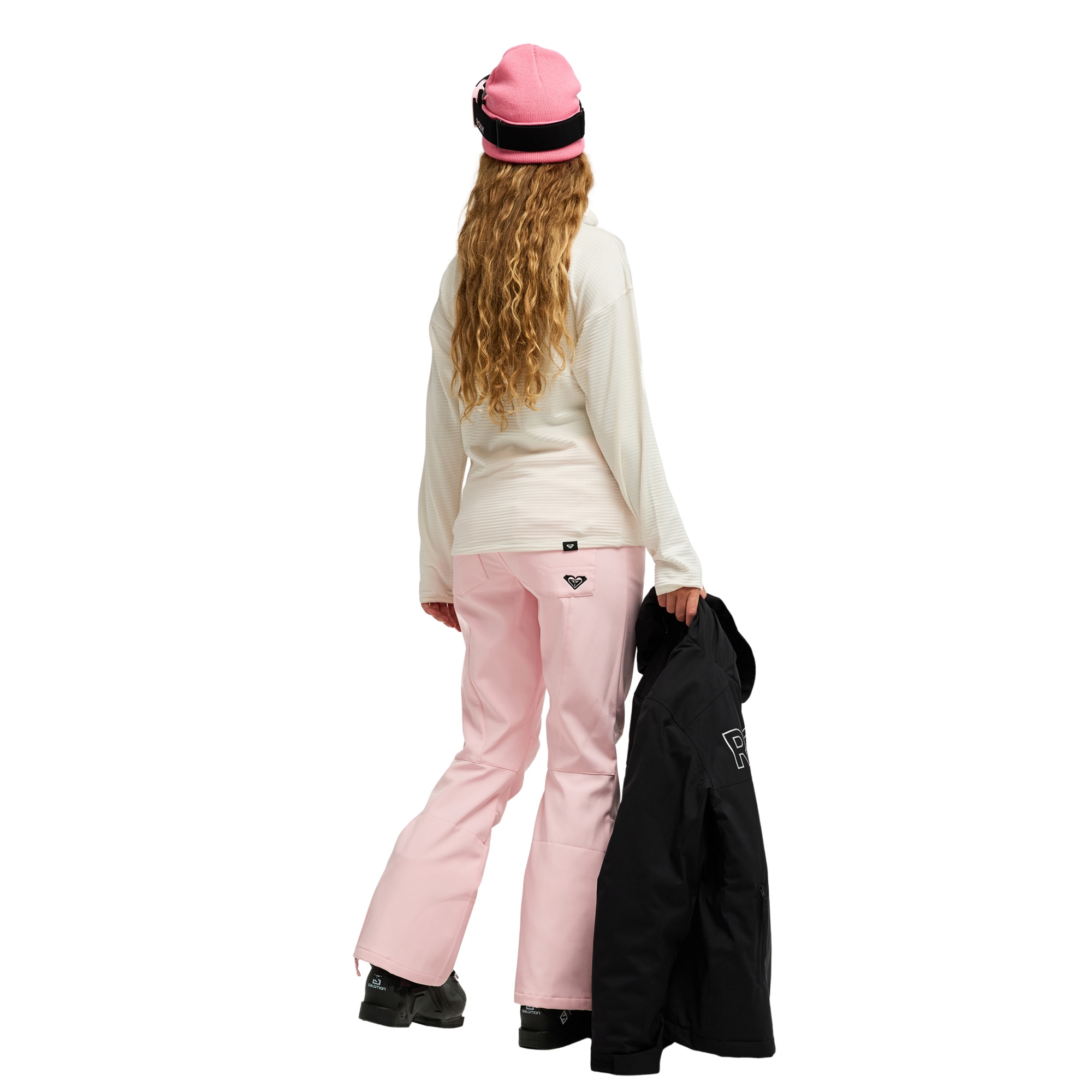 Pantalón de mujer Rising High Roxy - Rosa Rosa-5