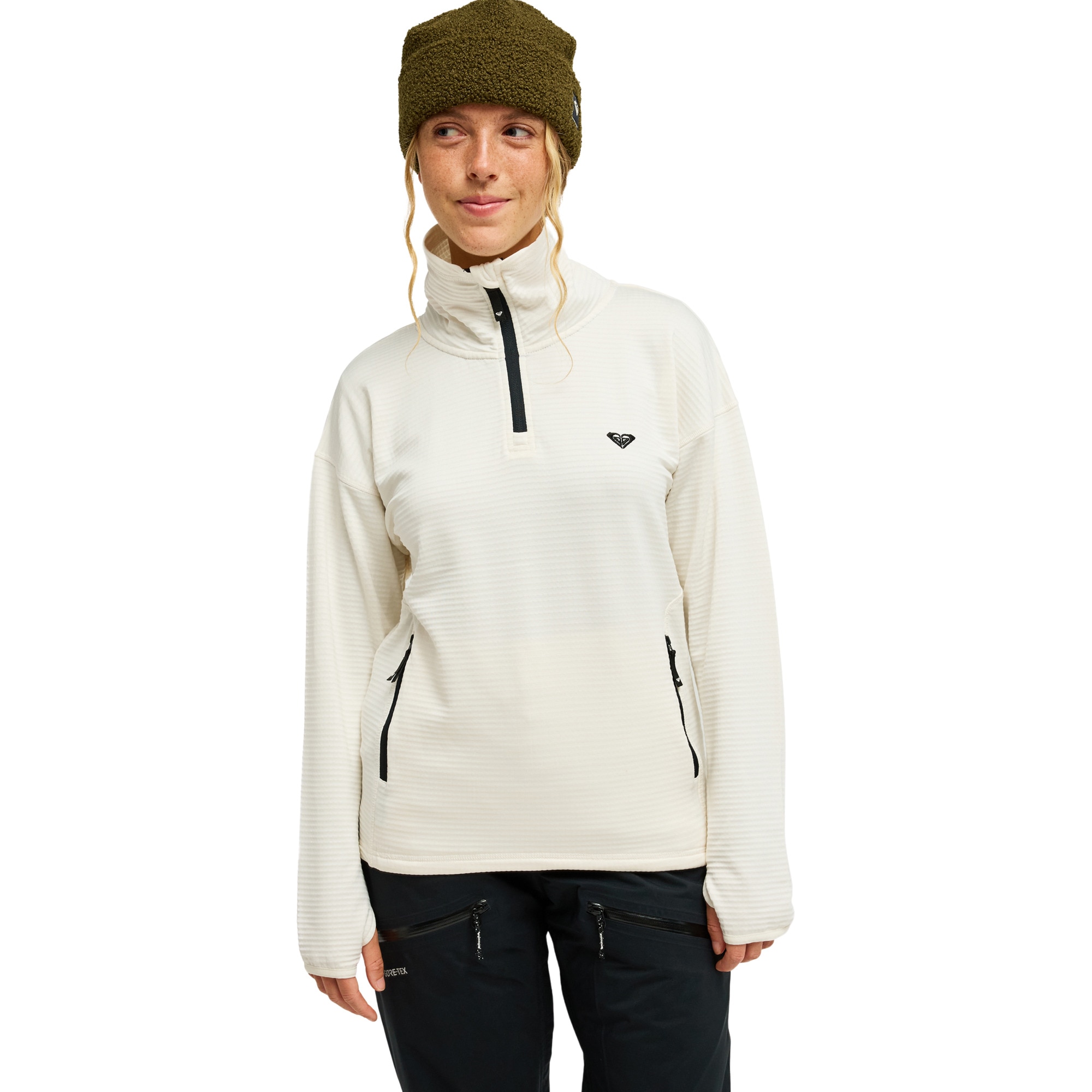 Roxy Capa intermedia técnica superior de mujer Snowstride Half Blanco
