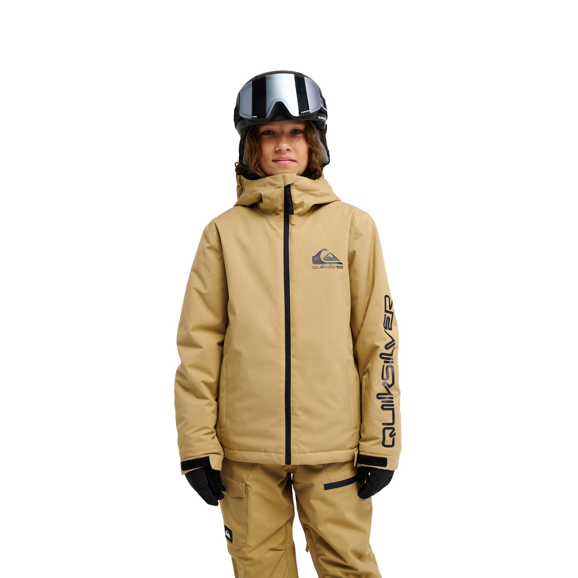Chaqueta de niños Mission Solid 10K Quiksilver - Marrón Marrón-1