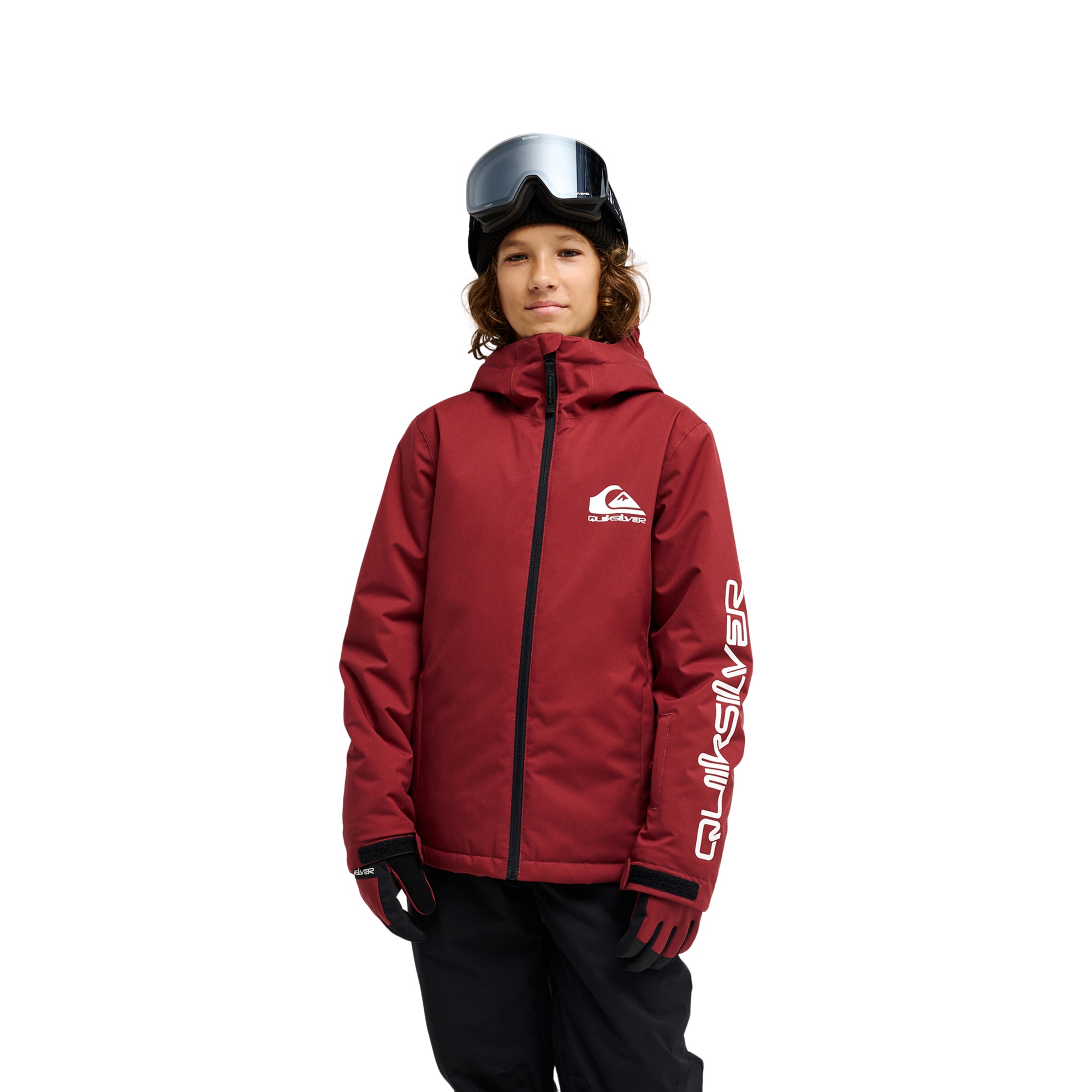 Chaqueta de niños Mission Solid 10K Quiksilver - Rojo cereza Rojo cereza-1