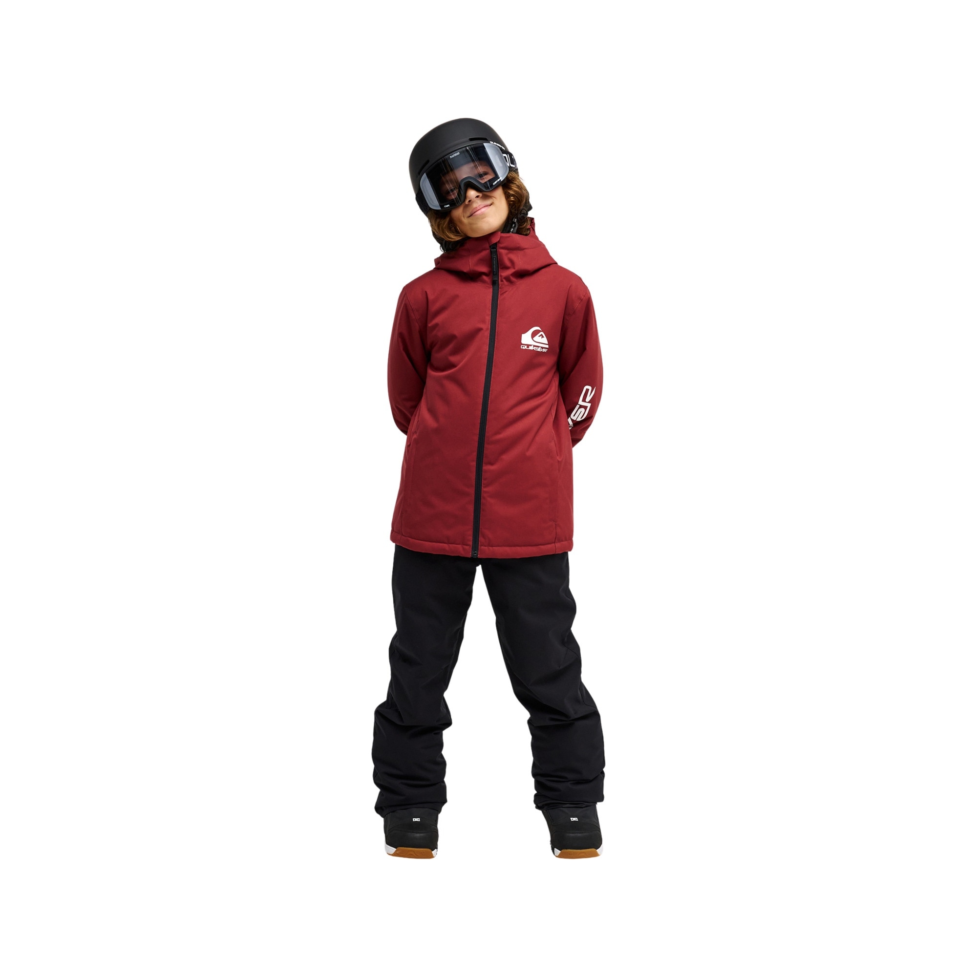 Chaqueta de niños Mission Solid 10K Quiksilver - Rojo cereza Rojo cereza-3