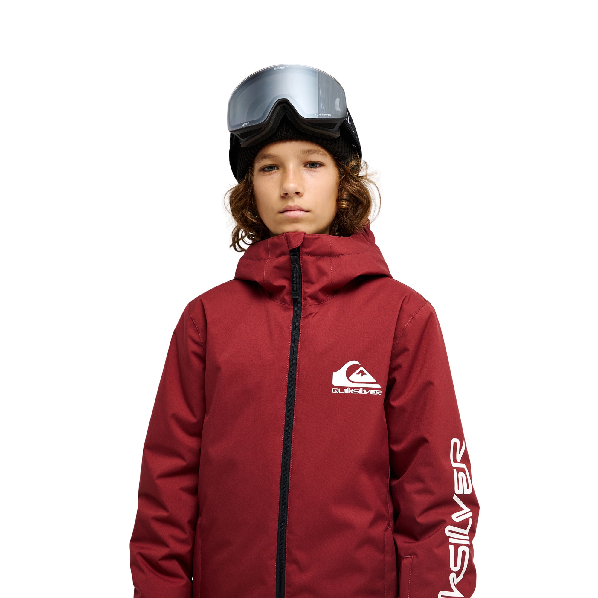 Chaqueta de niños Mission Solid 10K Quiksilver - Rojo cereza Rojo cereza-5