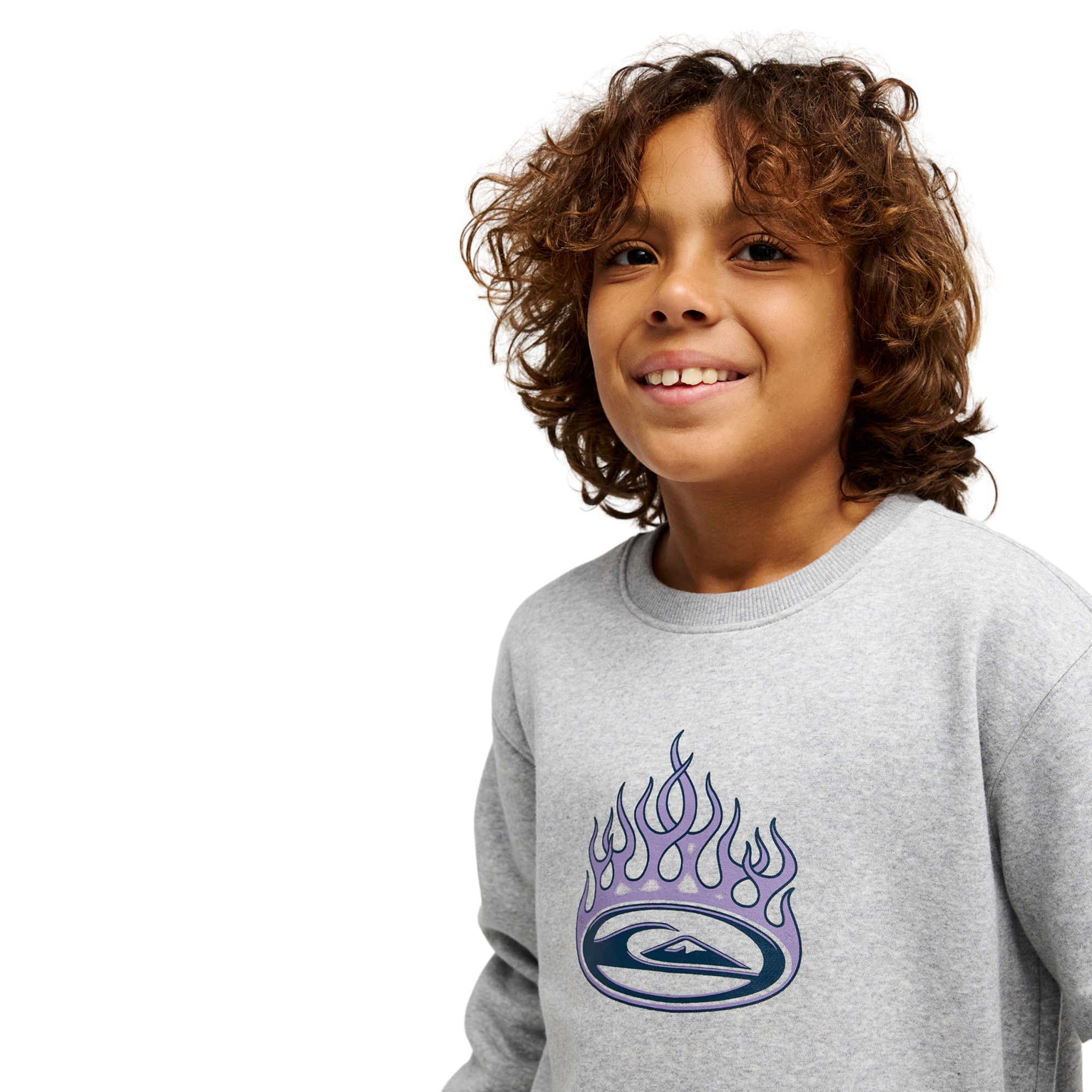 Sudadera de niños Graphic Quiksilver - Gris Gris-4