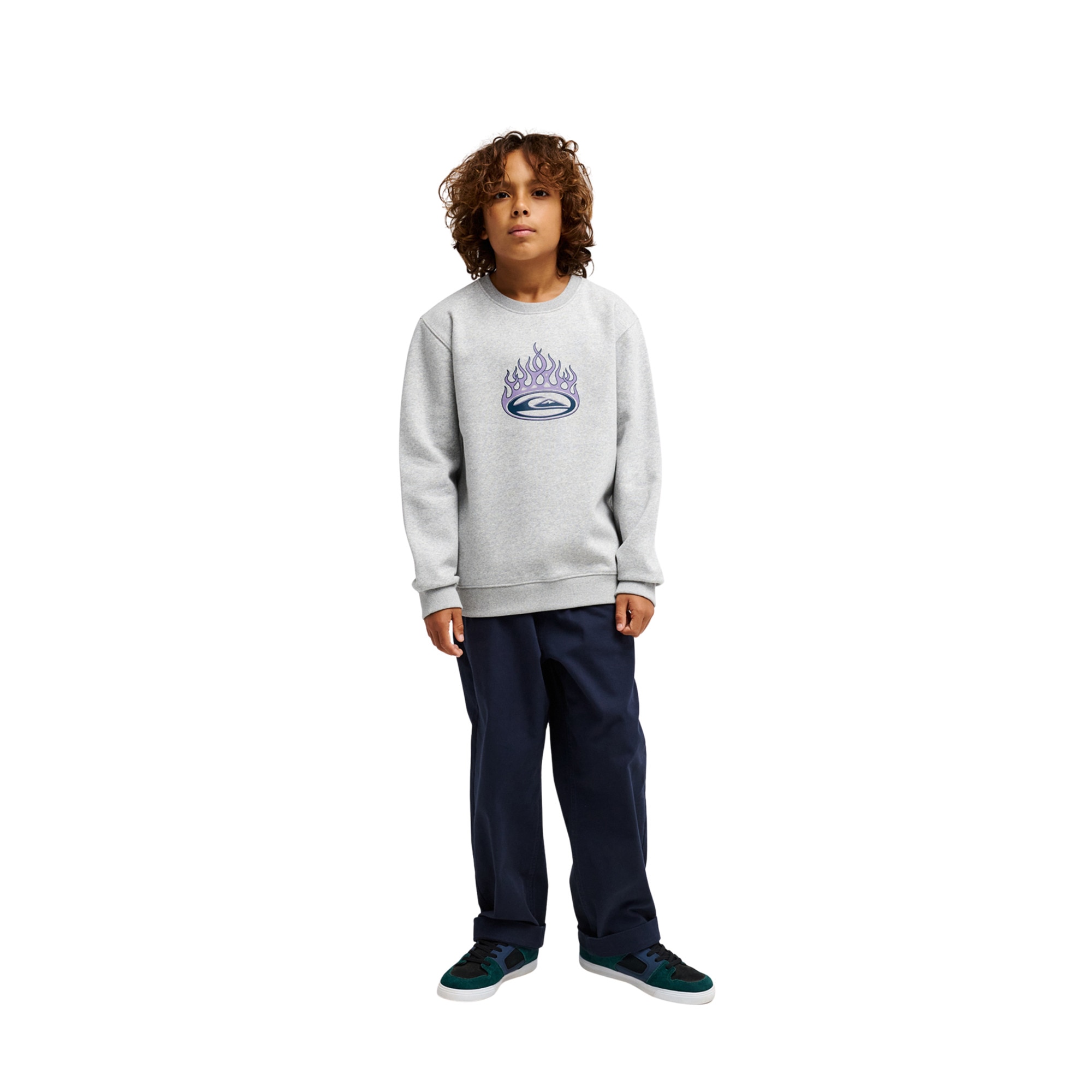 Sudadera de niños Graphic Quiksilver - Gris Gris-5