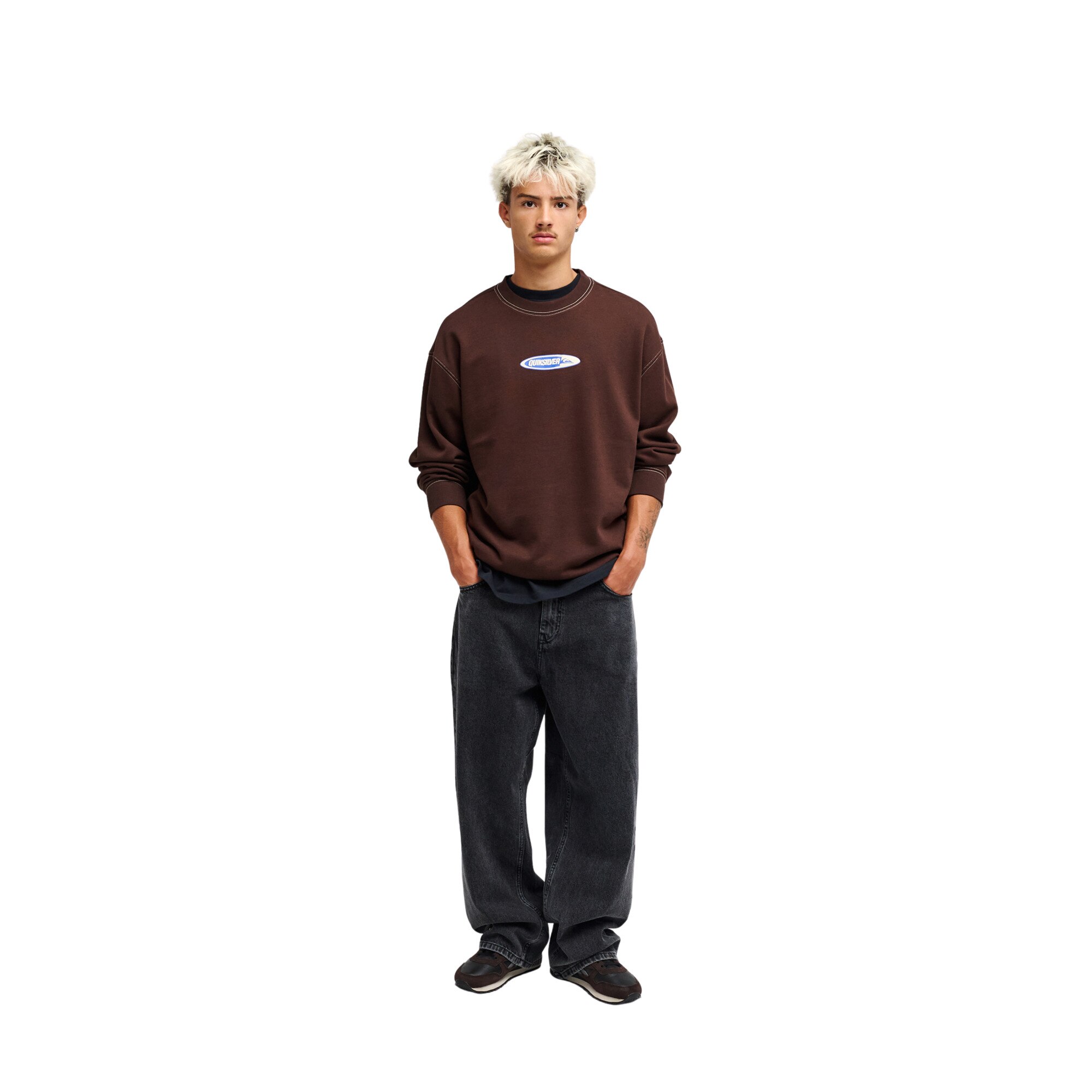 Sudadera de hombre Disk Quiksilver - Marrón Marrón-5