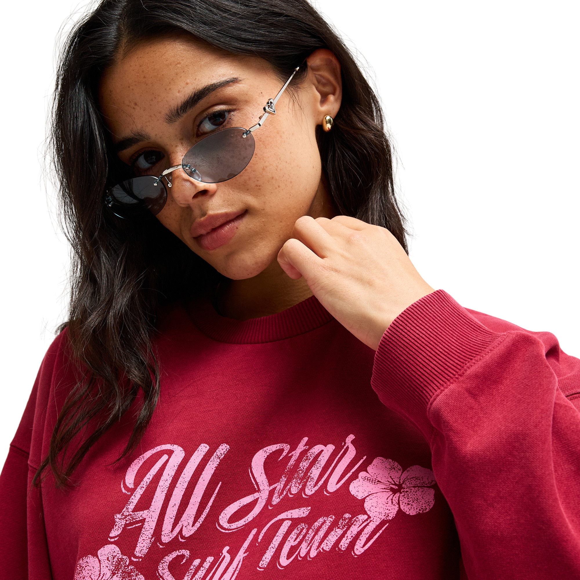 Sudadera de mujer Lineup Roxy - Rojo Rojo-4