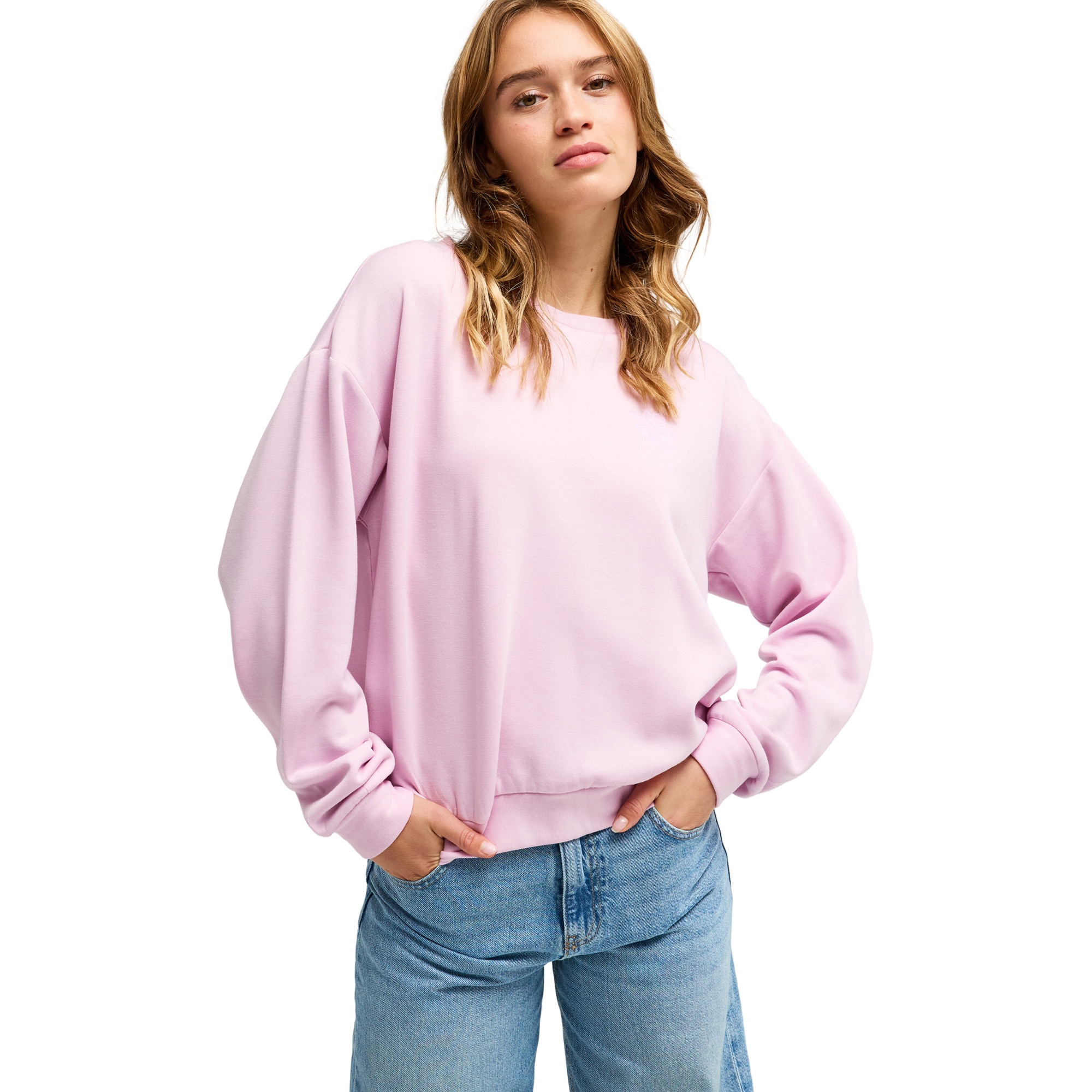 Sudadera de mujer Surfing By Moonlight Roxy - Rosa Rosa-1